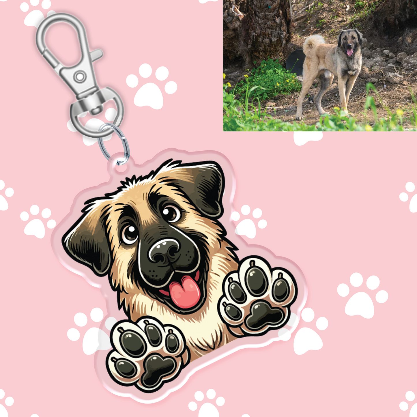 Anatolian Shephard Acrylic Keychain - Zyllion