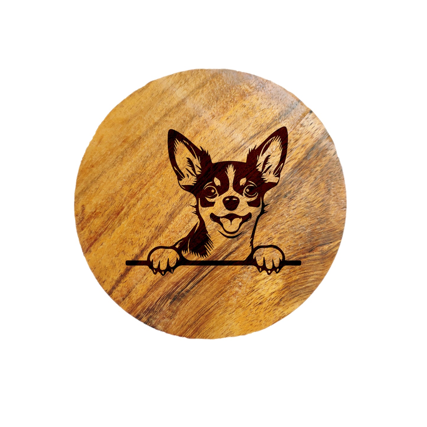 Chihuahua Dog Acacia Wood Coaster - Zyllion
