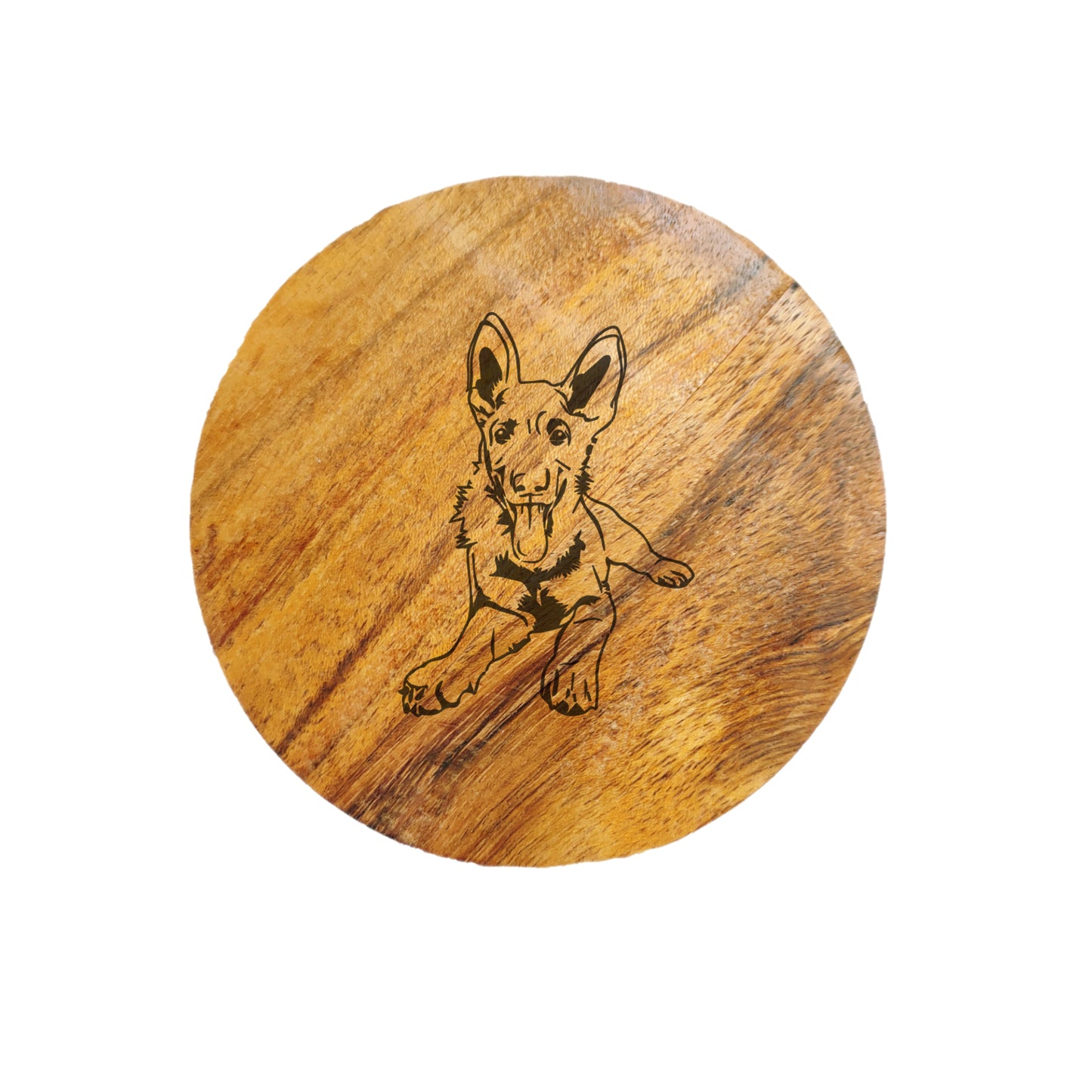 German shepherd Dog Acacia Wood Coaster