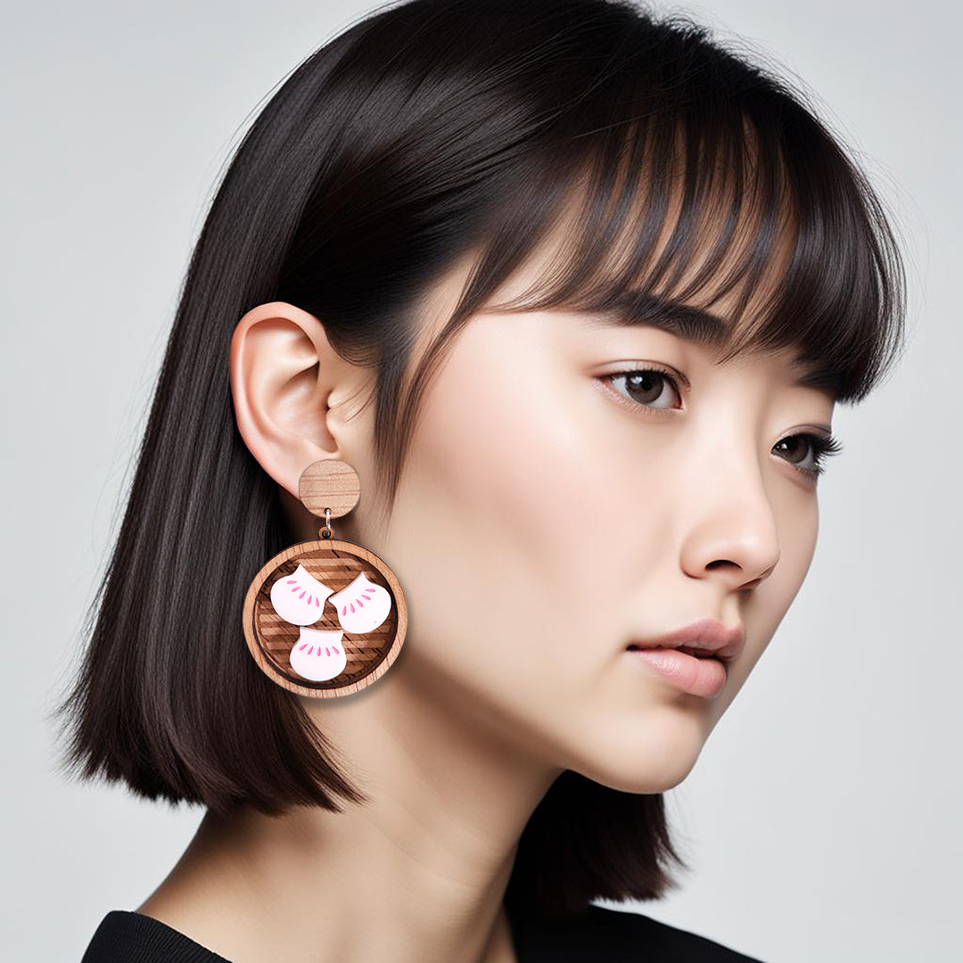 Dim Sum Dangle Sterling Silver Earrings