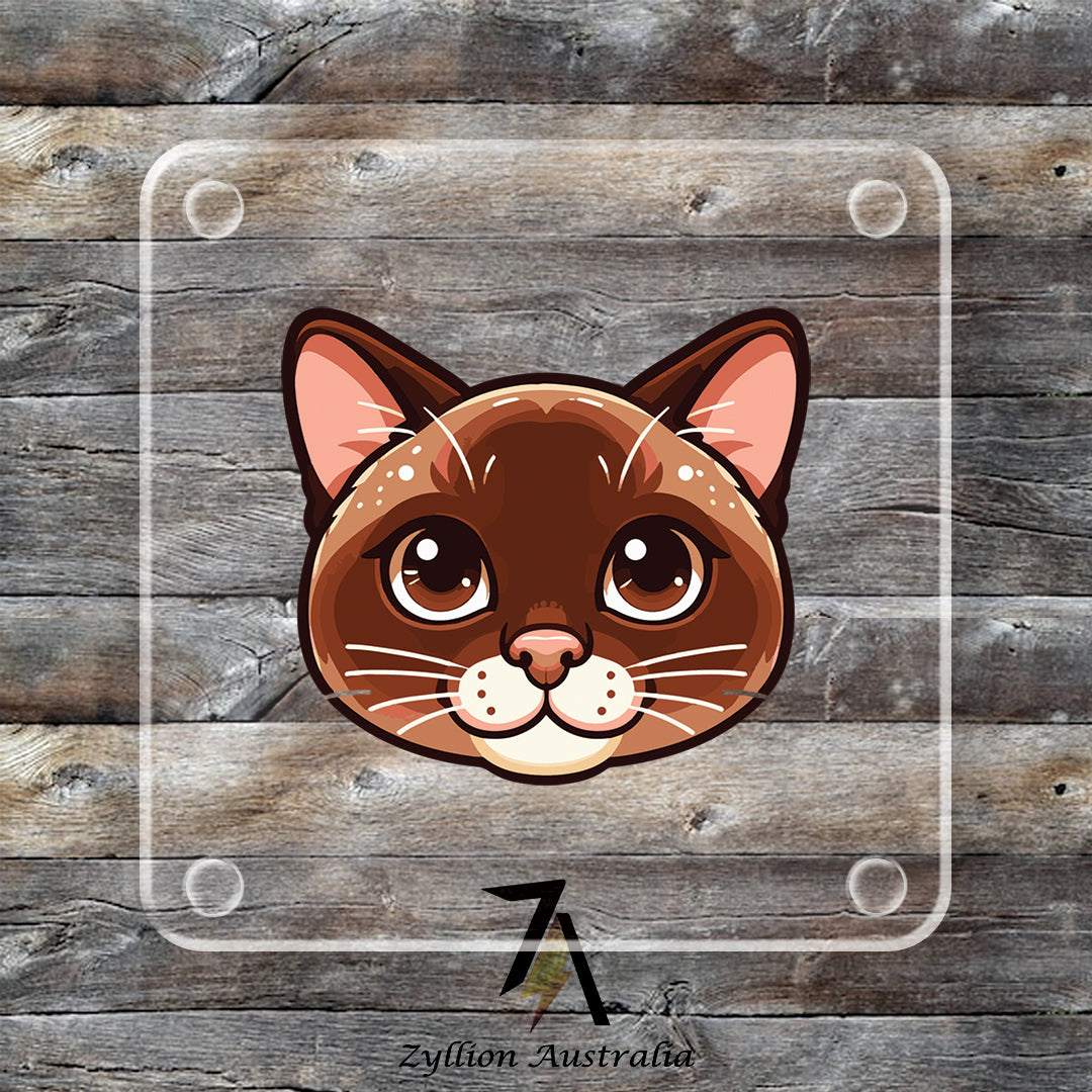 Havana Brown Cat Acrylic Coaster