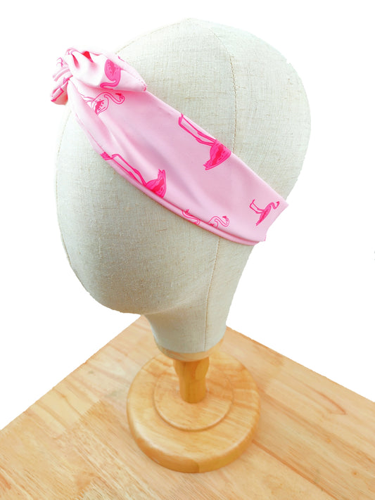 Flamingo Pink Wired Headband