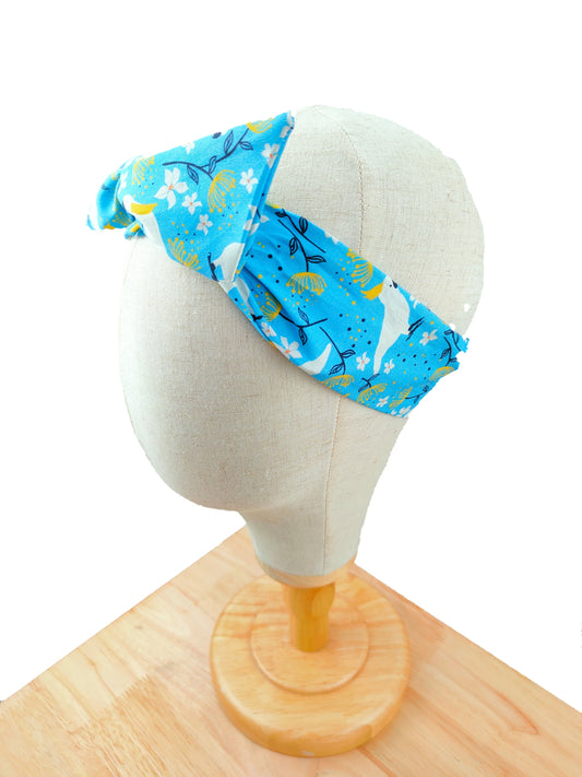 Cockatoo Blue Wired Headband