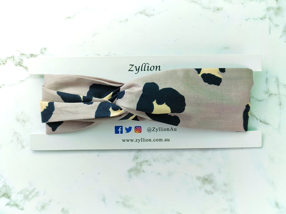 Pink leopard Wired Headband