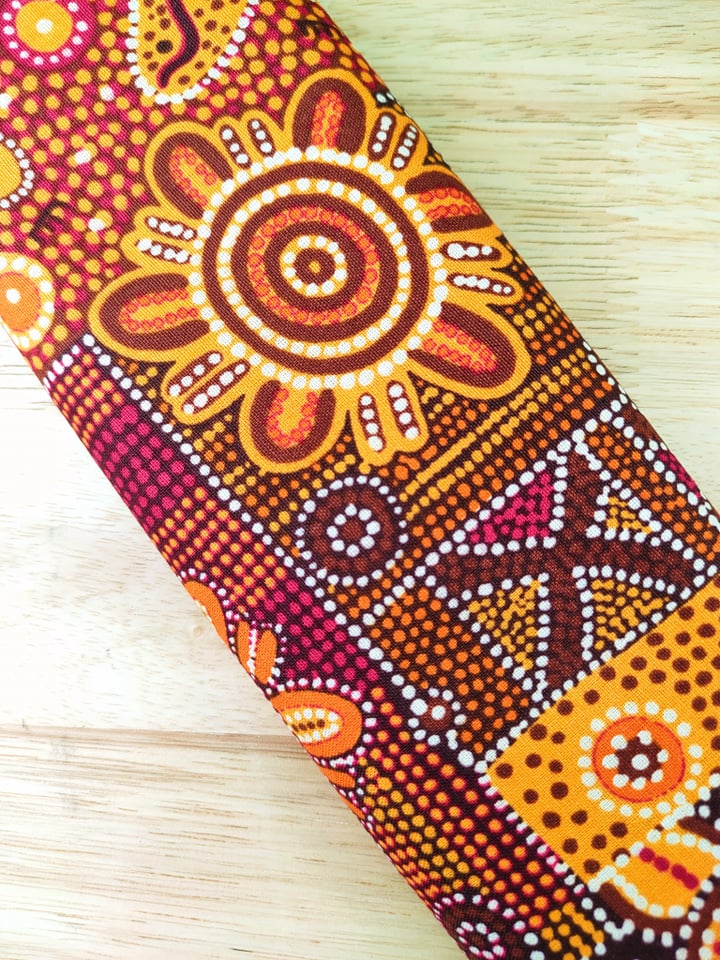Orange Australian Art Wired Headband