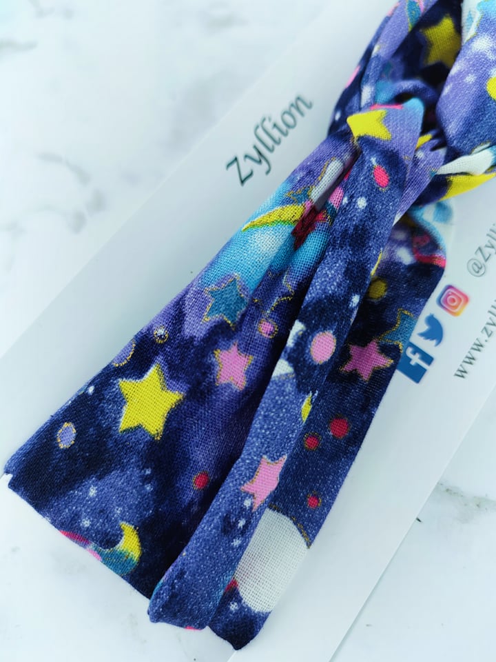 Blue Unicorn Wired Headband