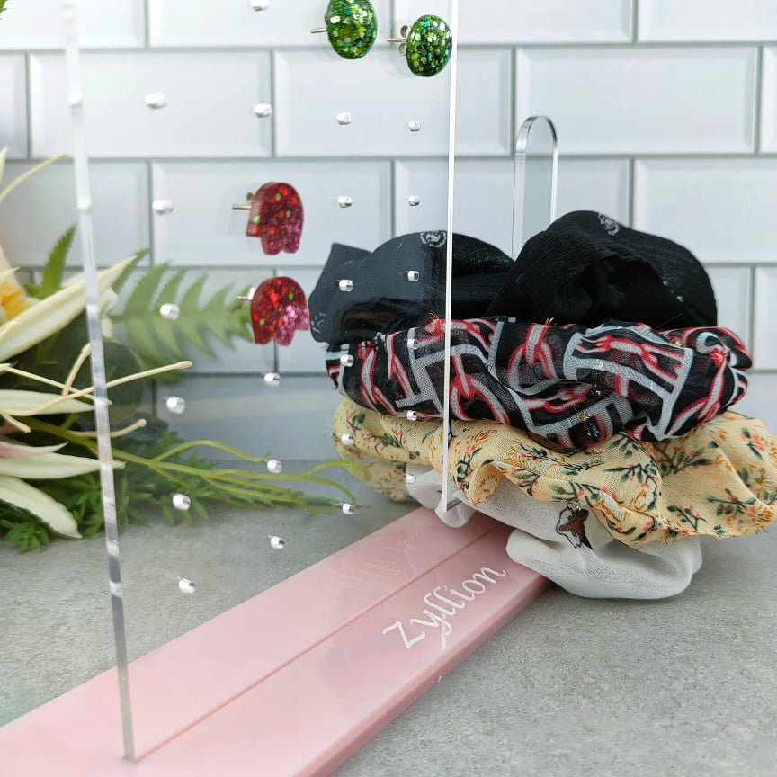 Scrunchie and earring Stand, earring organiser