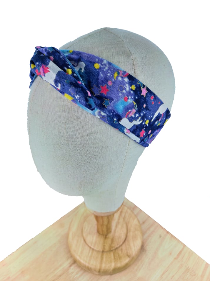 Blue Unicorn Wired Headband