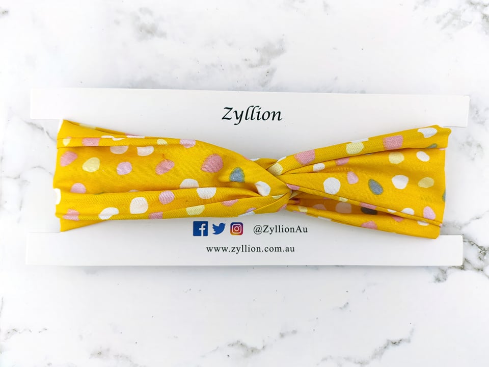 Yellow dot dot dot Wired Headband
