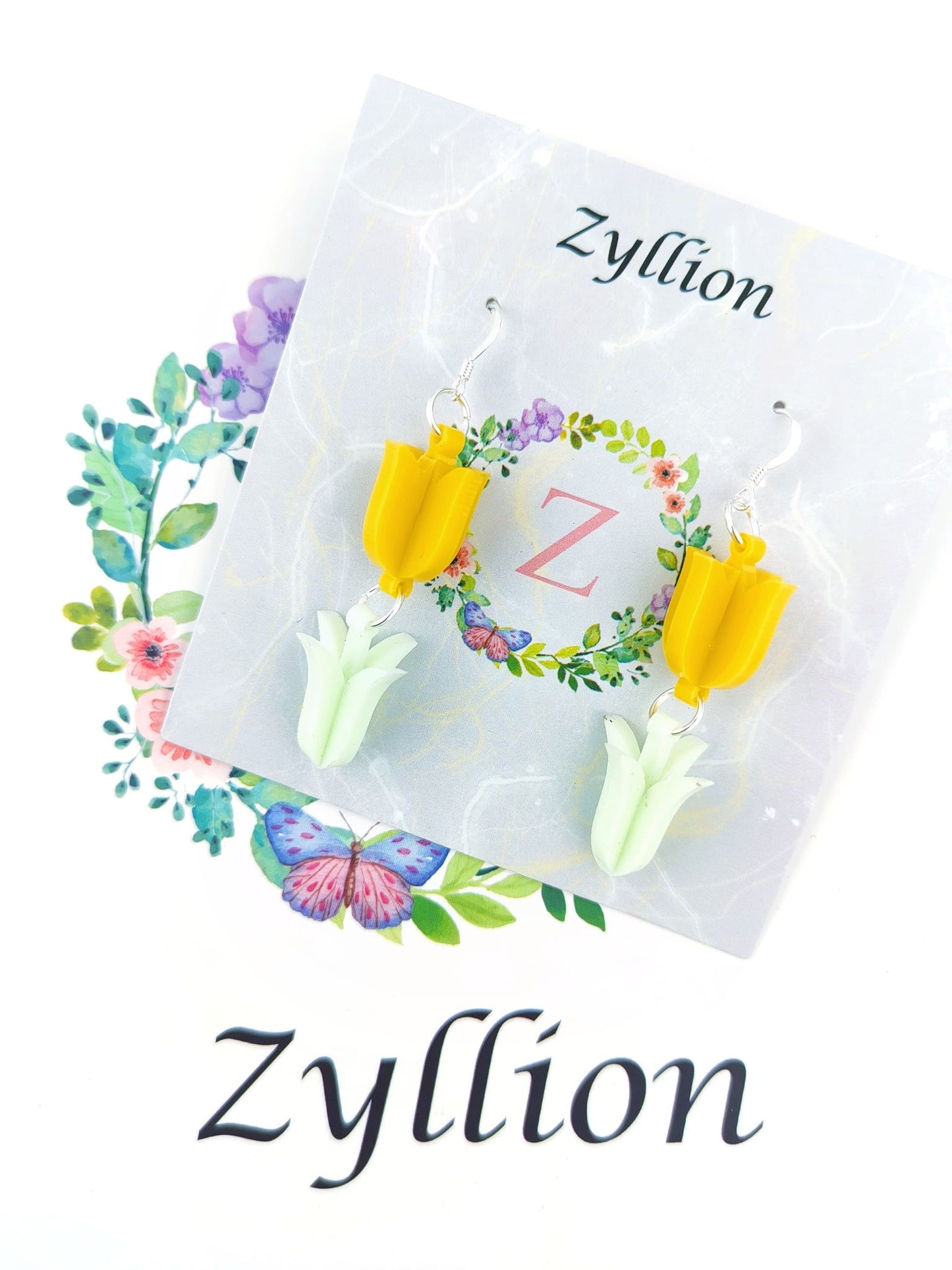 3D tulip acrylic earring