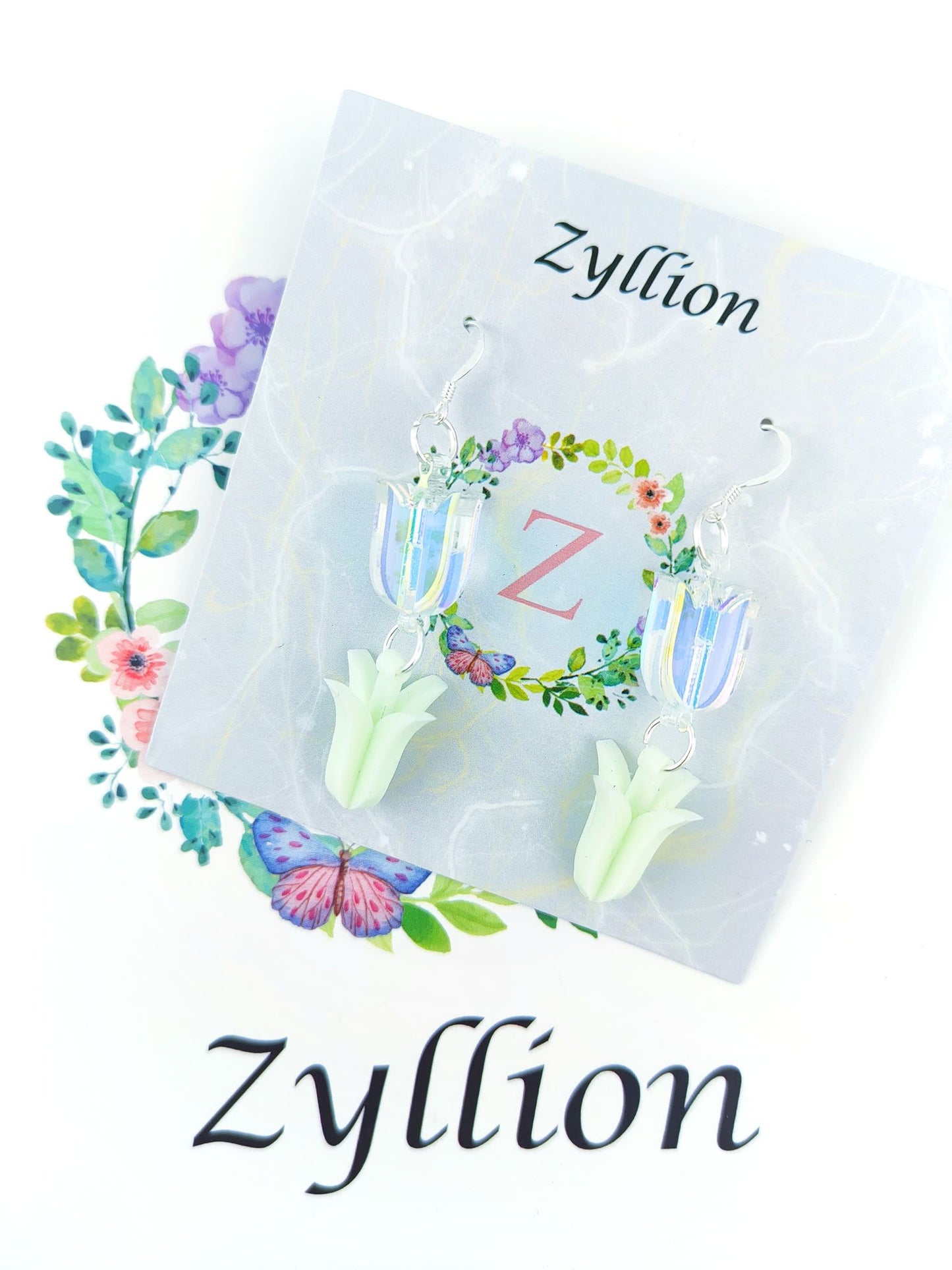3D tulip acrylic earring