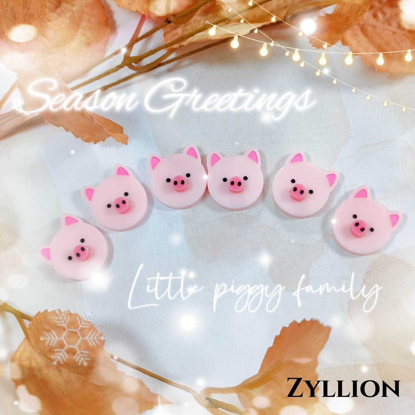 Little piggy Mini drop Dangle Sterling Silver Earrings