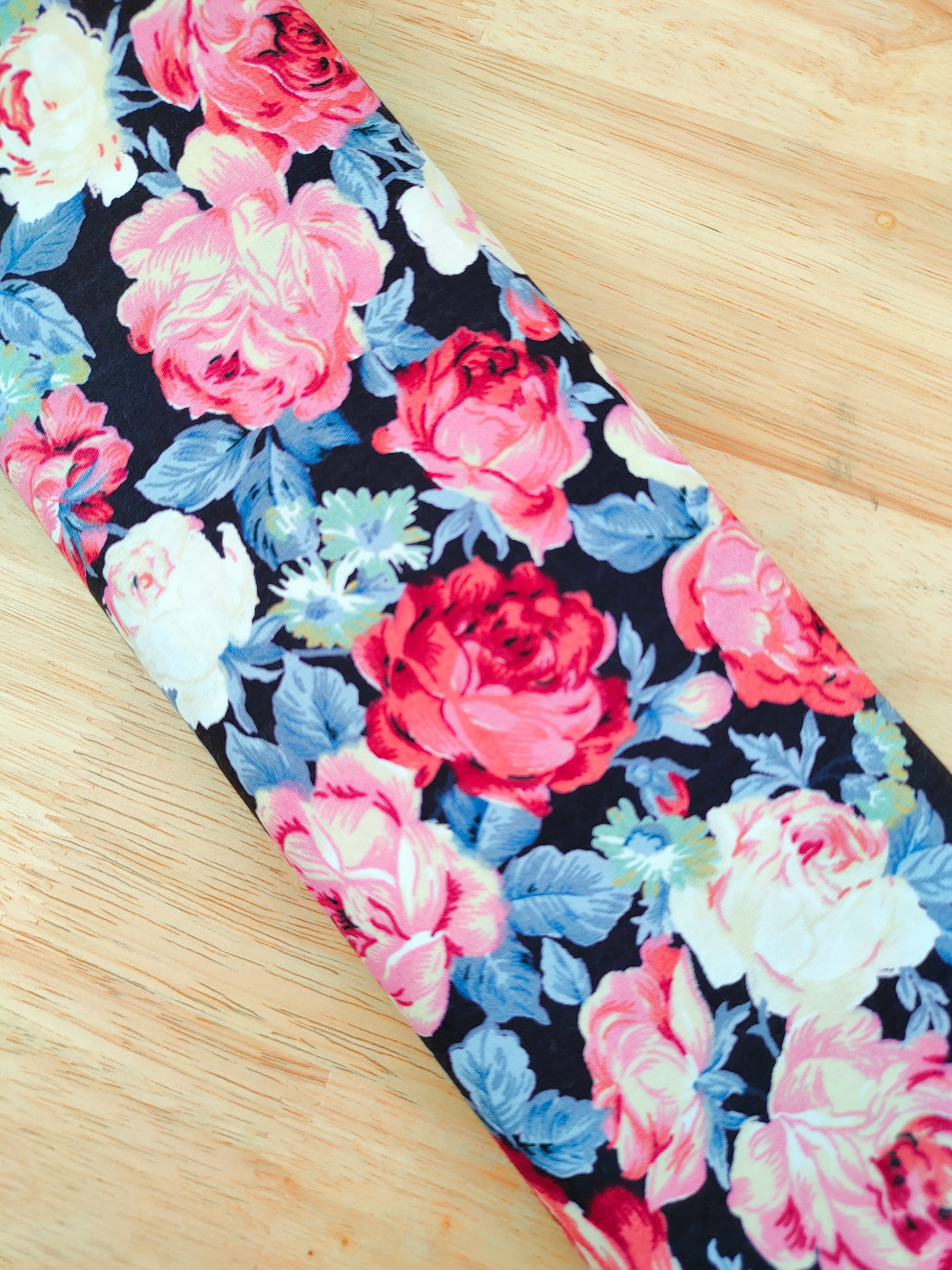 Black Rose Flower Wired Headband