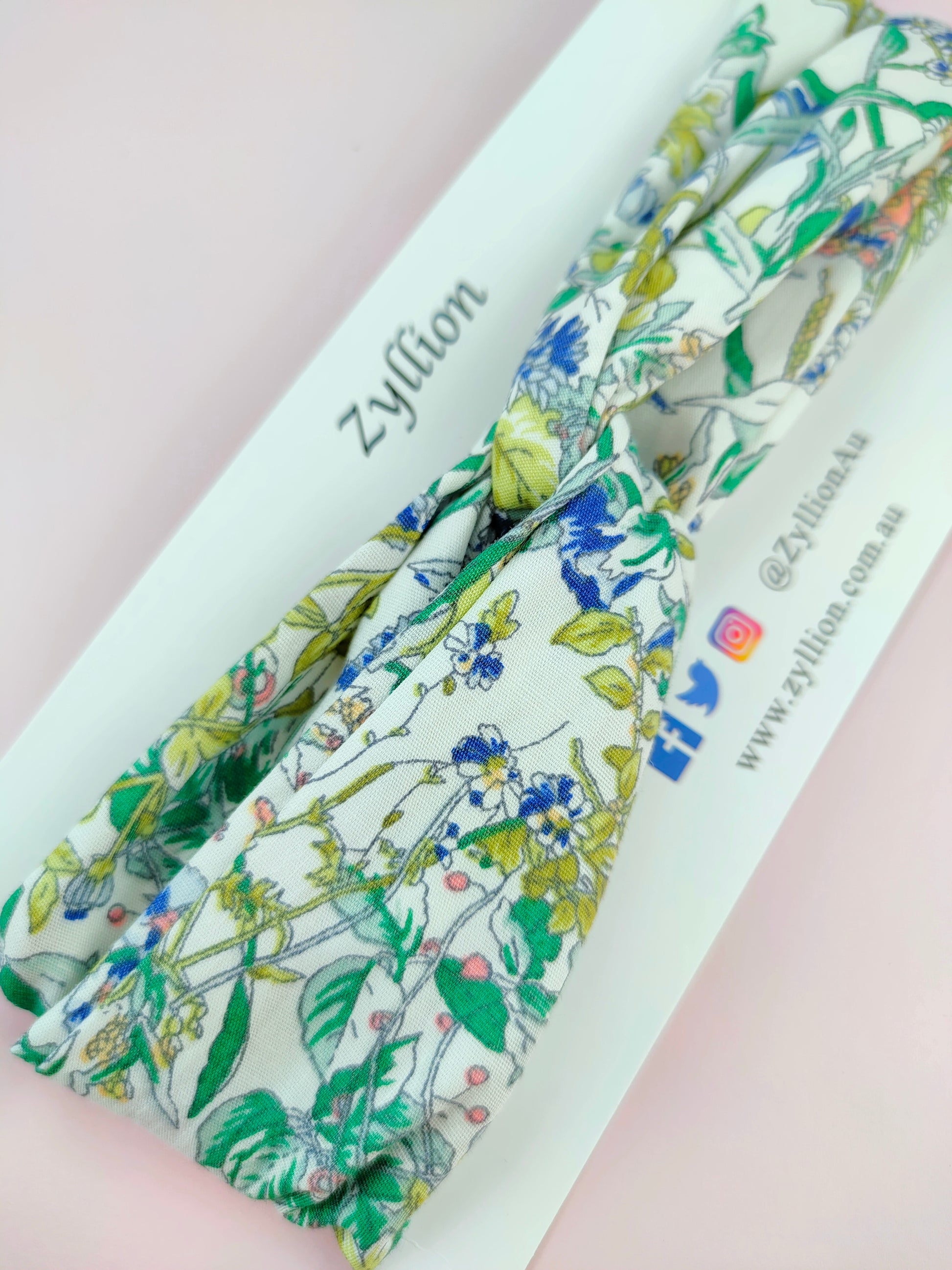 Floral White Wired Headband