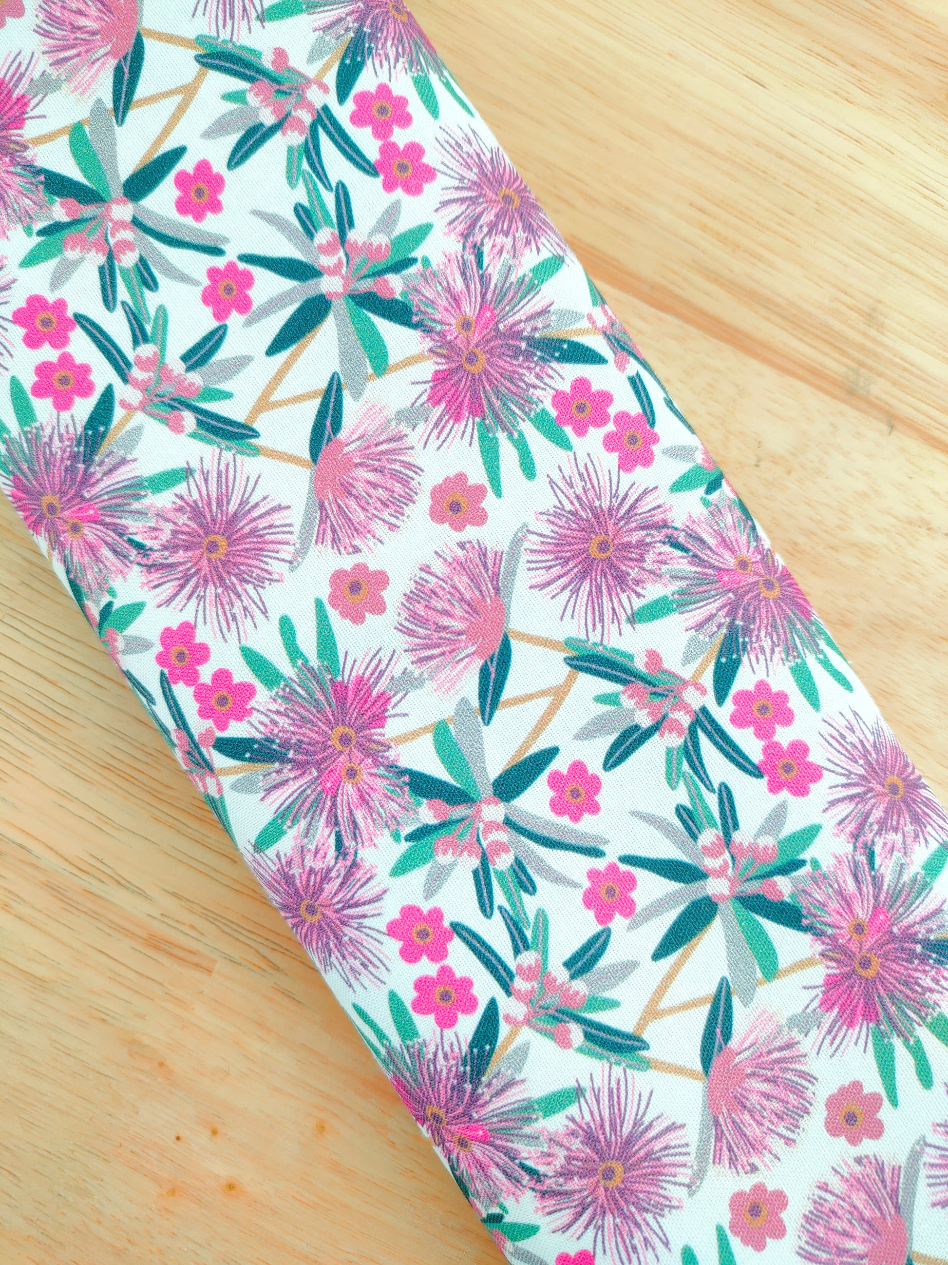 Floral White 2 Wired Headband