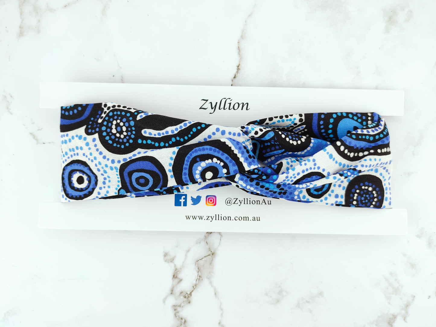 Australia Style Blue Wired Headband