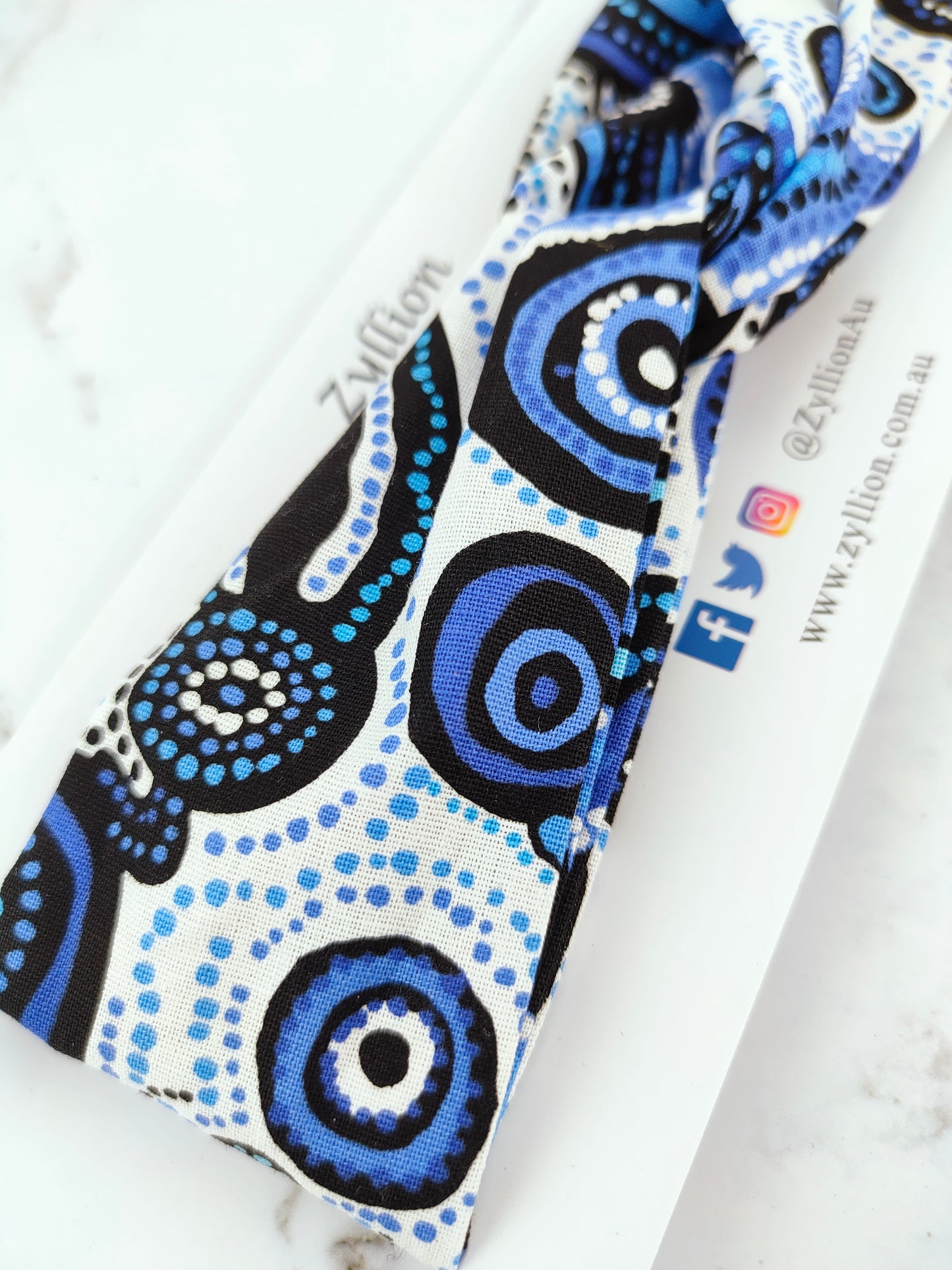 Australia Style Blue Wired Headband