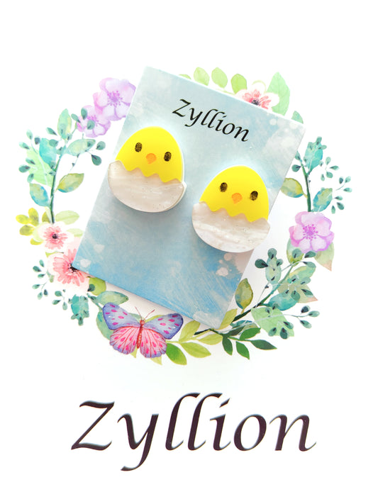 Little Chick Studs Sterling Silver Earrings