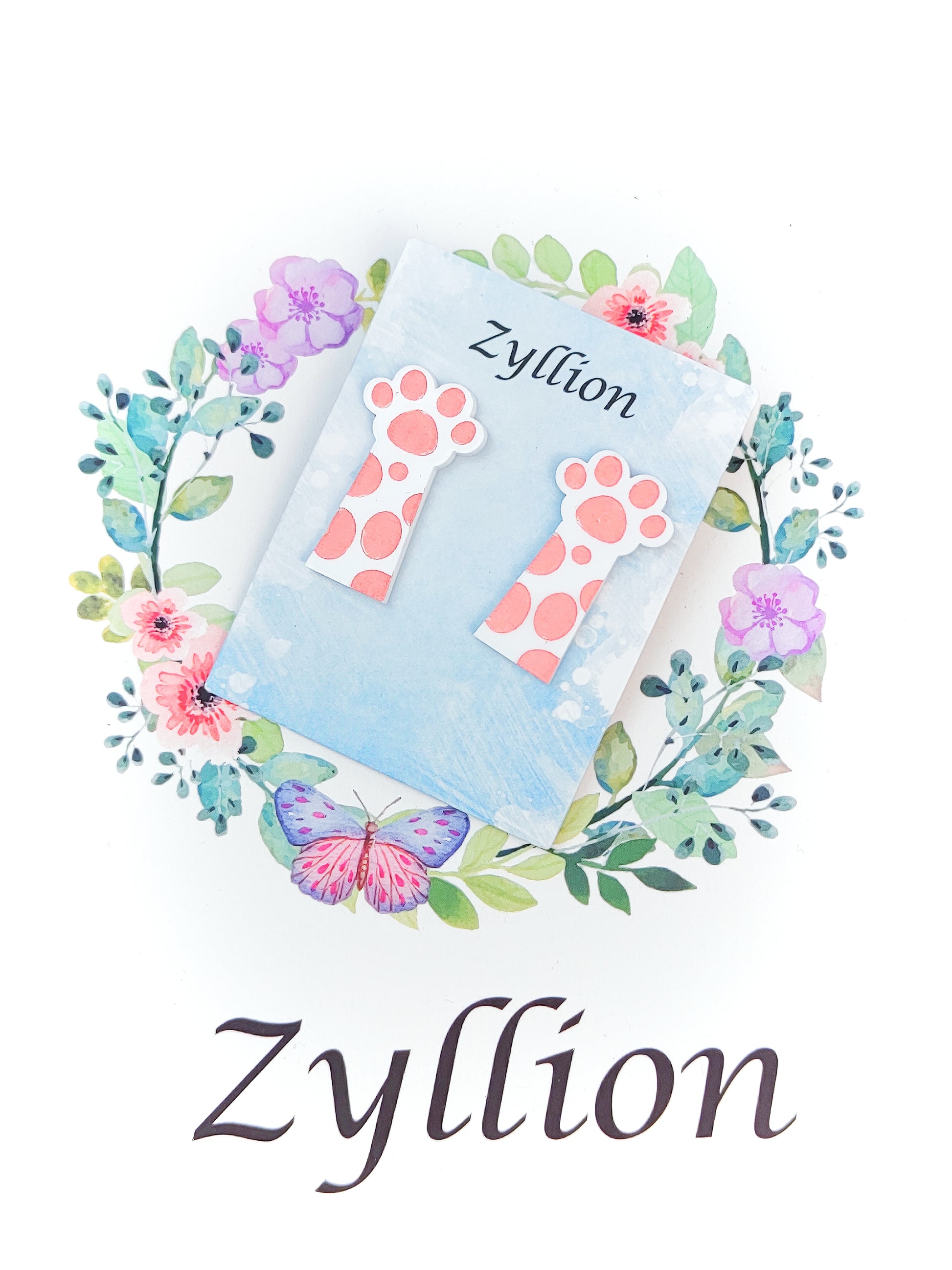 Cat Paw Mega Studs Sterling Silver Earrings