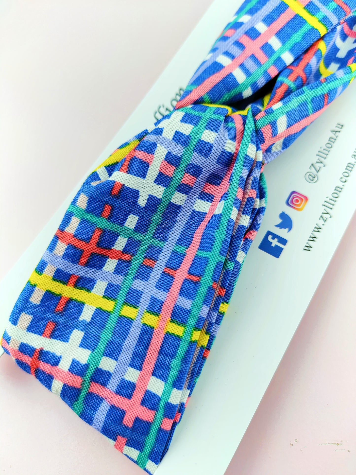 Crossline Blue Wired Headband