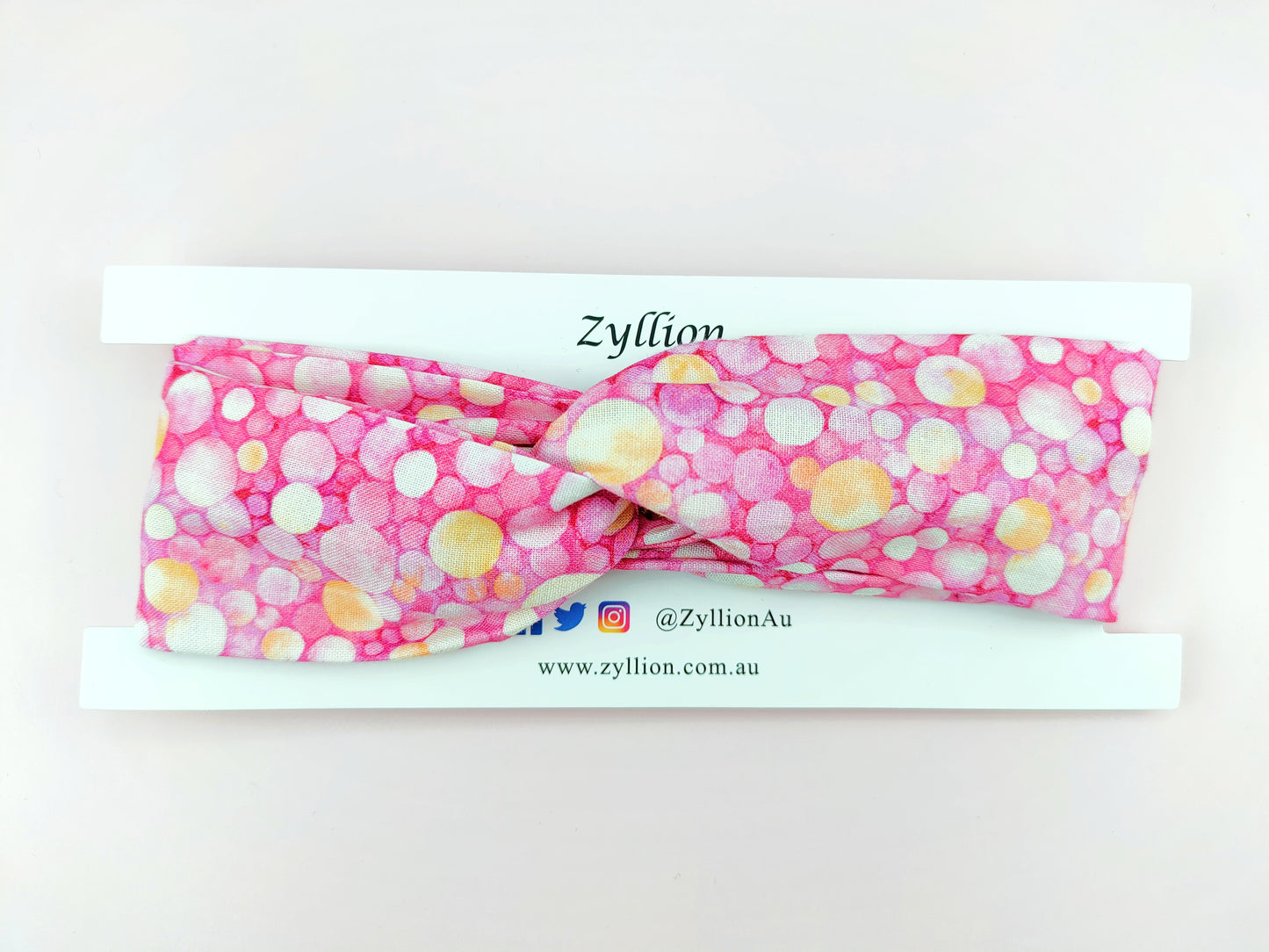 Pink Dots Wired Headband