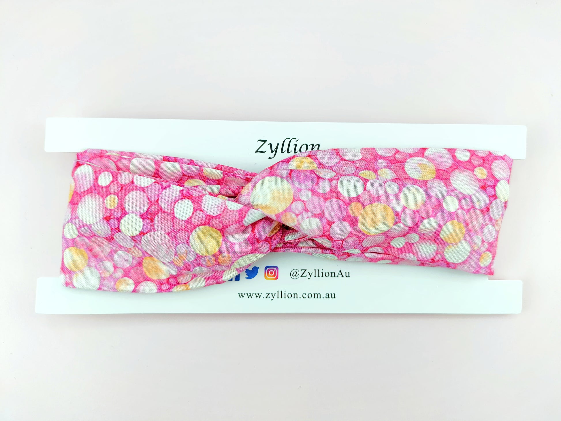 Pink Dots Wired Headband