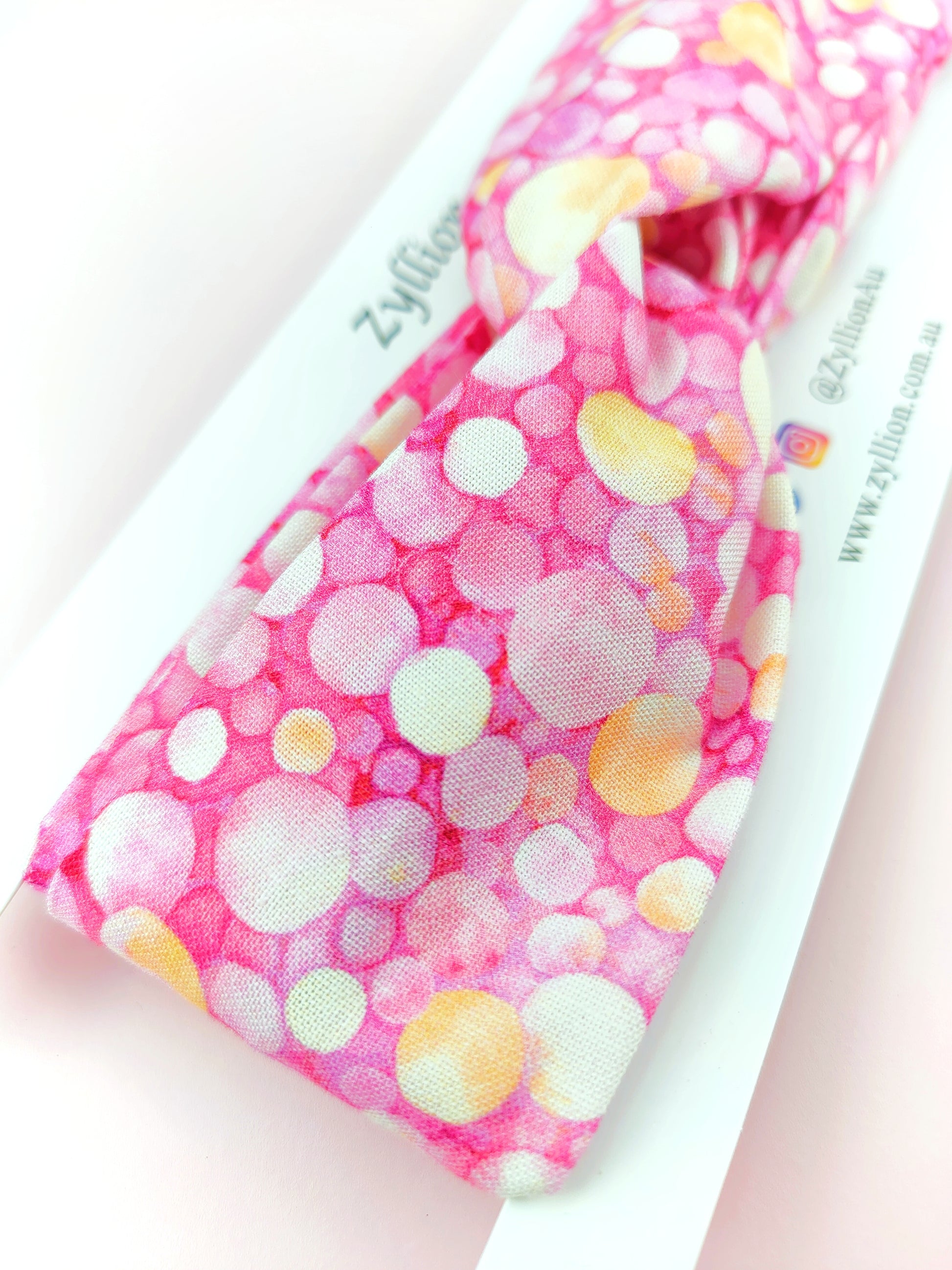 Pink Dots Wired Headband