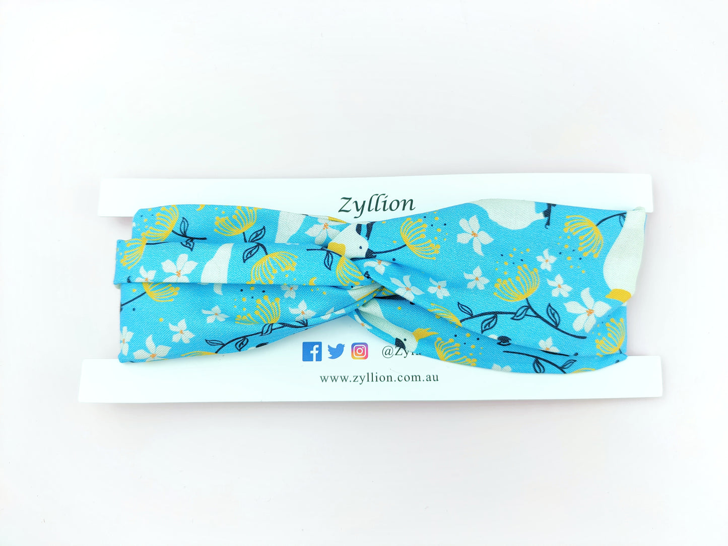 Cockatoo Blue Wired Headband