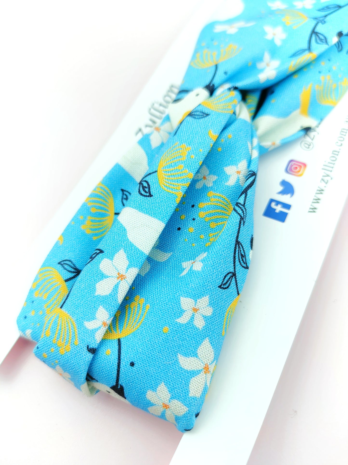 Cockatoo Blue Wired Headband