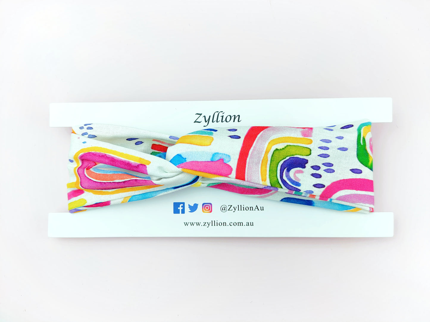 Abstract Shape Rainbow Wired Headband
