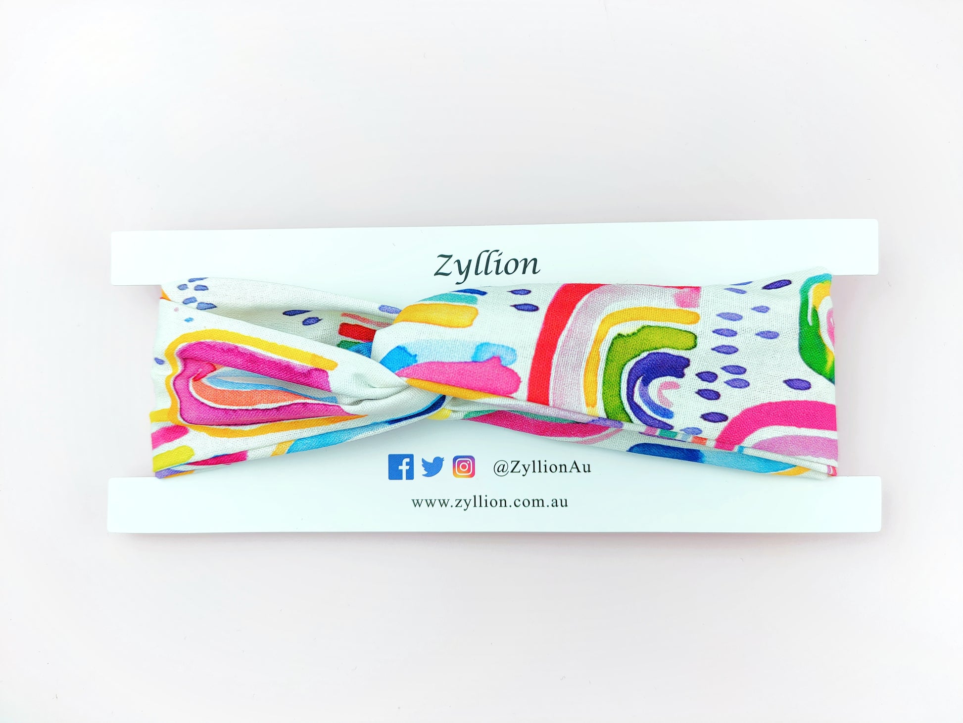 Abstract Shape Rainbow Wired Headband