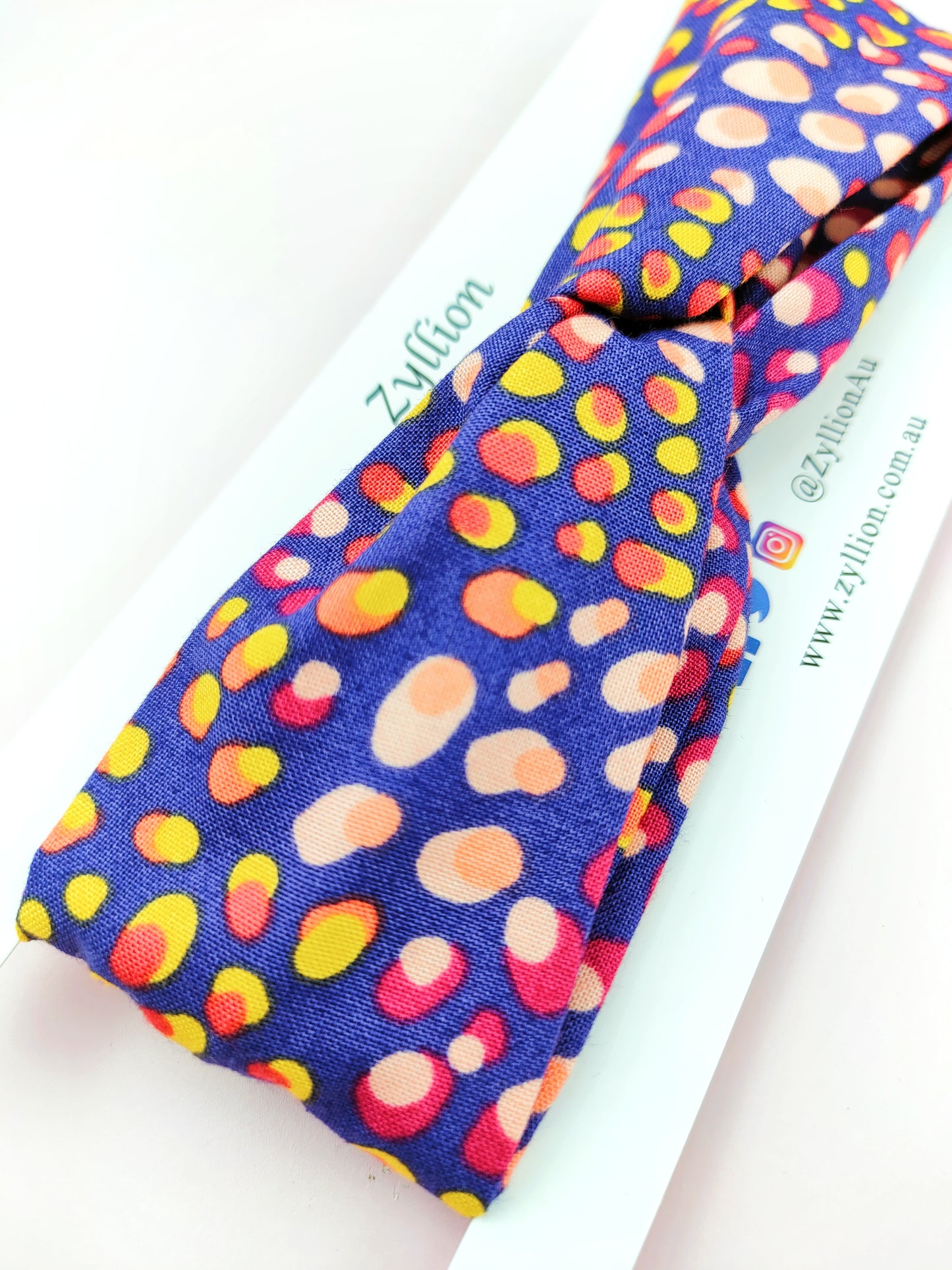 Colour Dot Blue Wired Headband