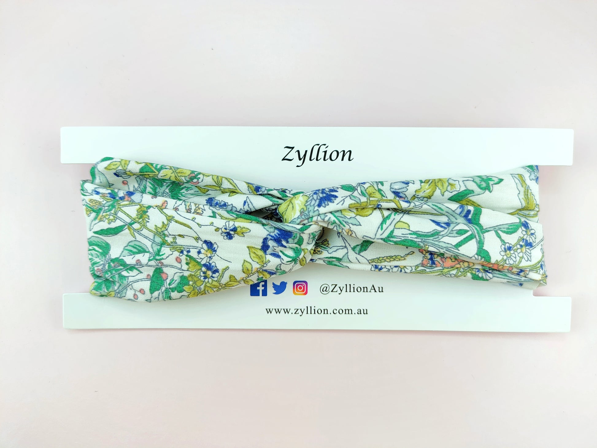 Floral White Wired Headband