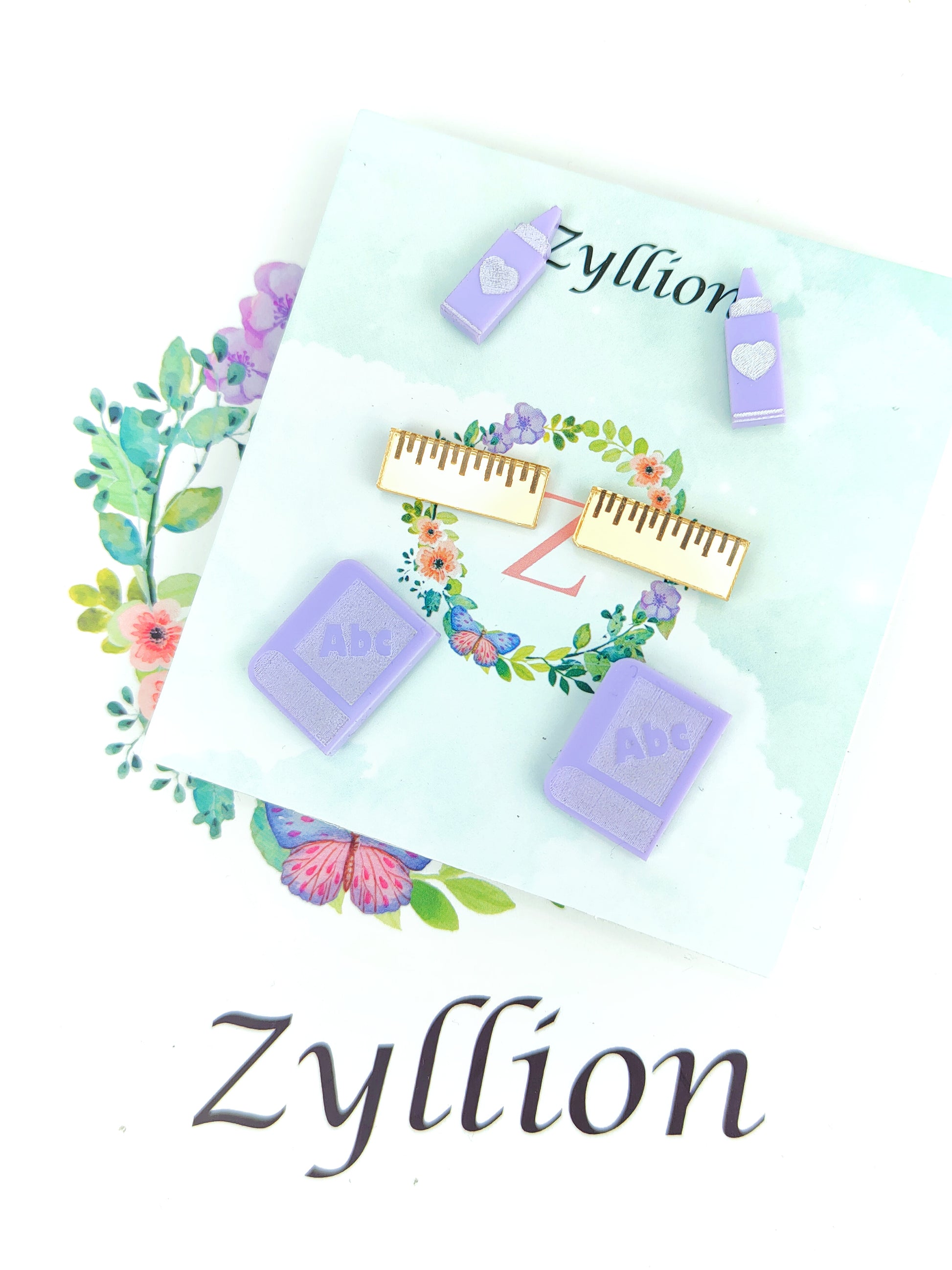 Teacher Studs Sterling Silver Earrings