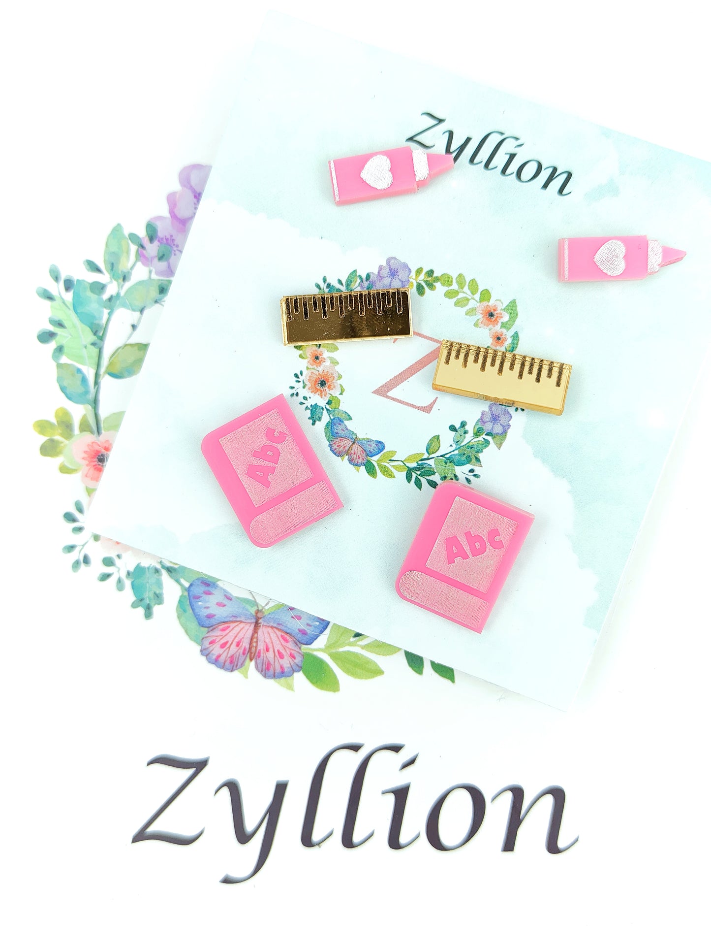 Teacher Studs Sterling Silver Earrings