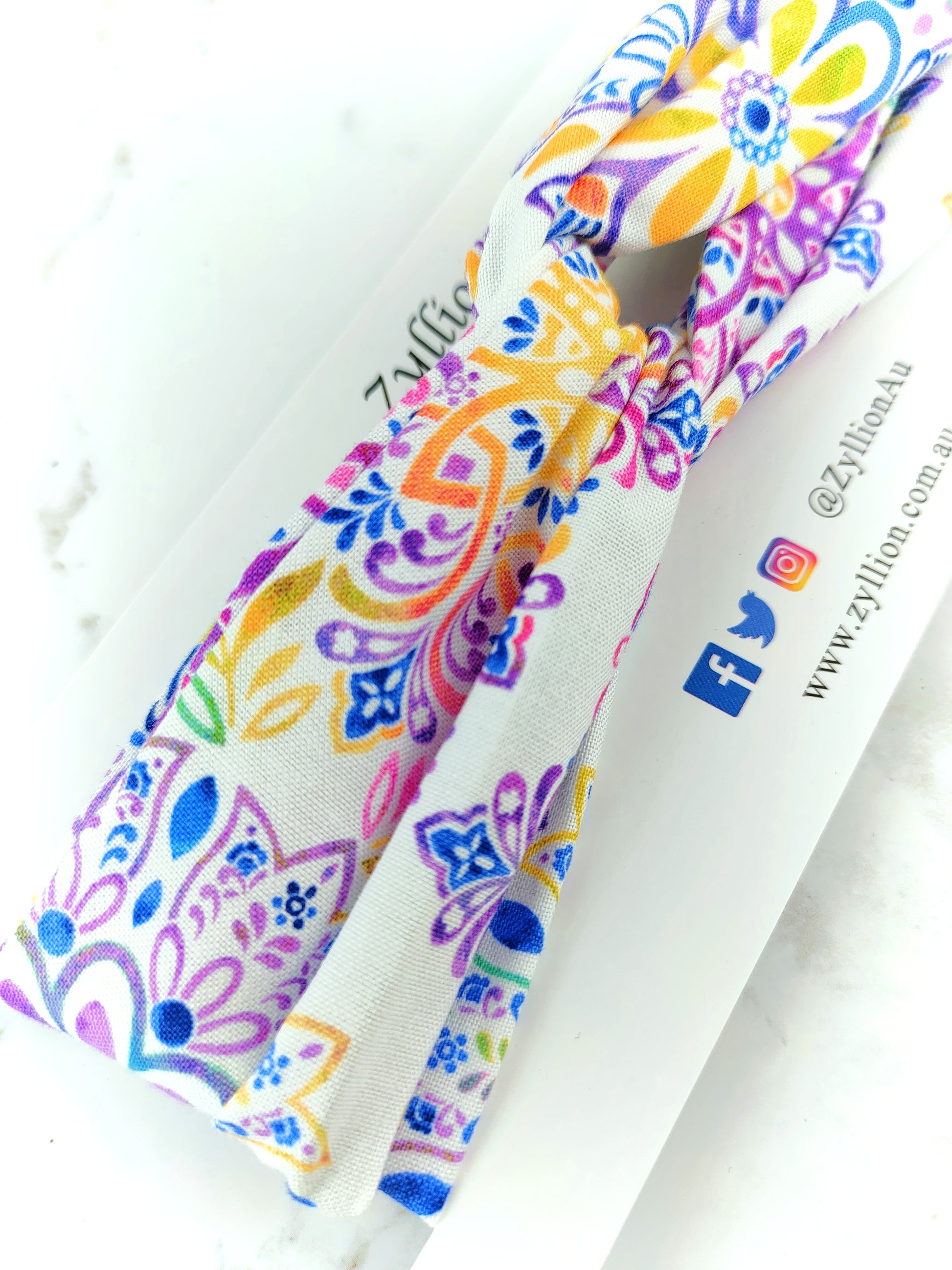 Flower Geometric Wired Headband