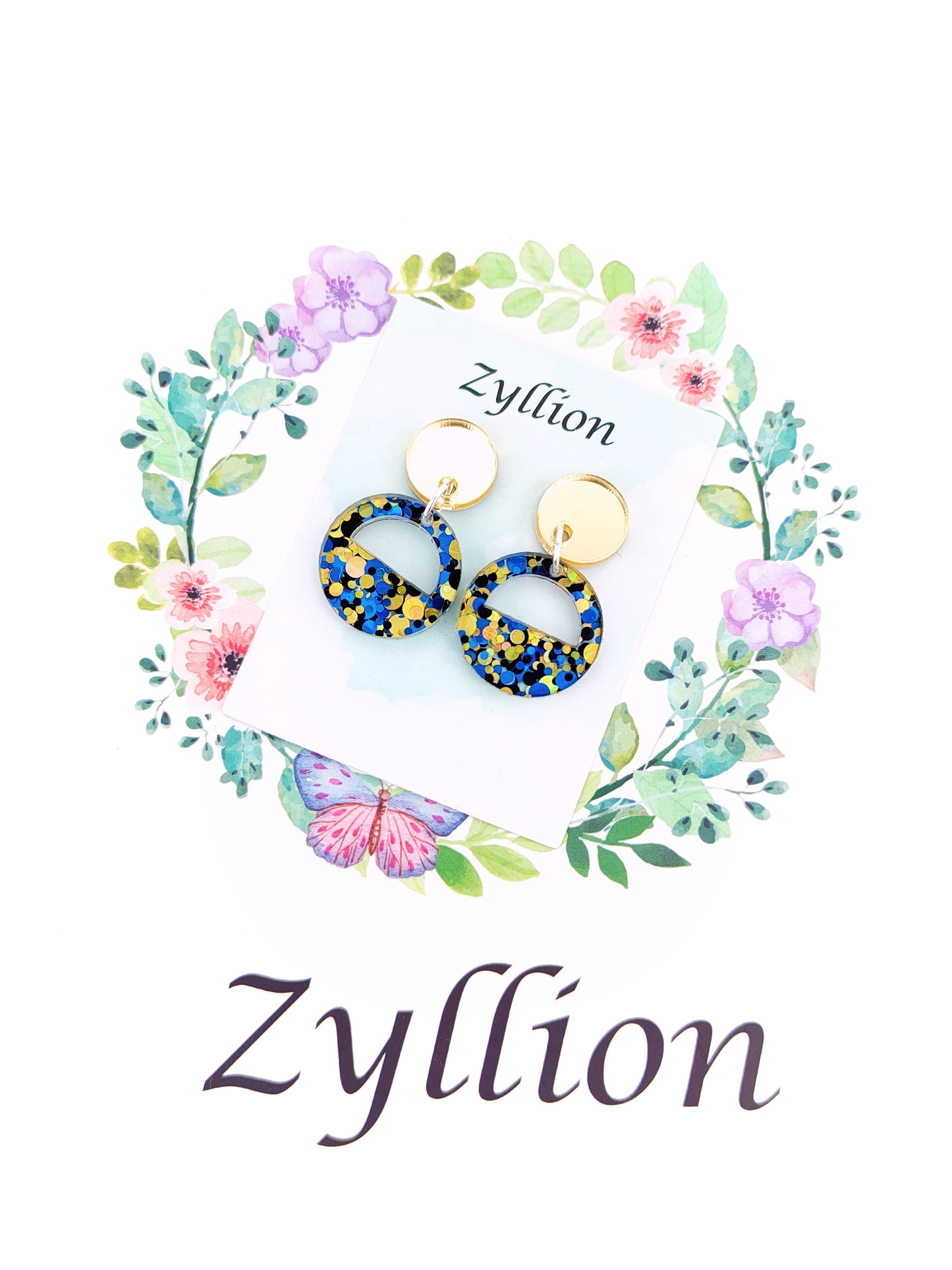 Mini Circle Drops Dangle Sterling Silver Earrings