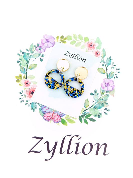 Mini Circle Drops Dangle Sterling Silver Earrings