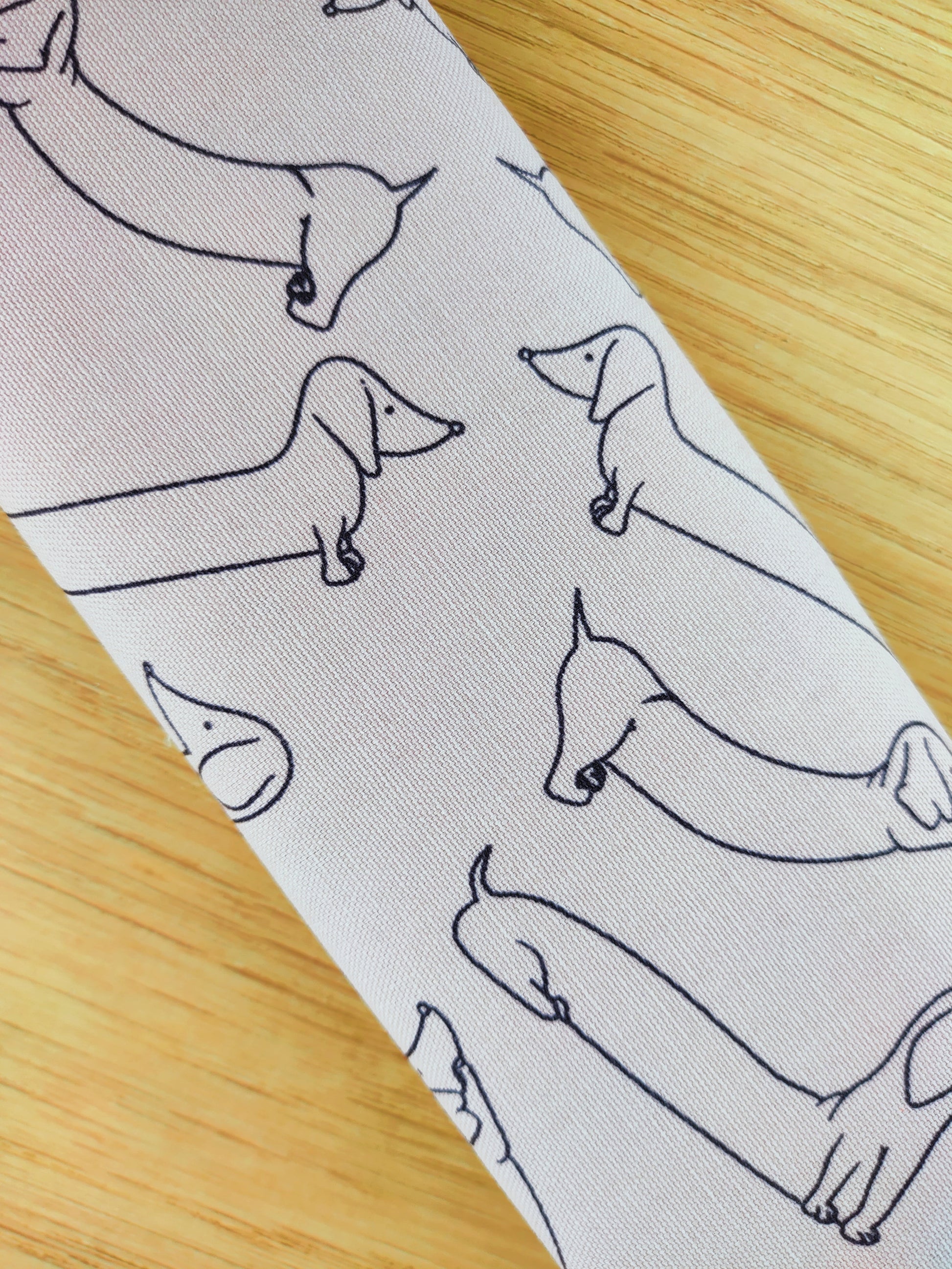 Sausage Dog Pale Pink Wired Headband