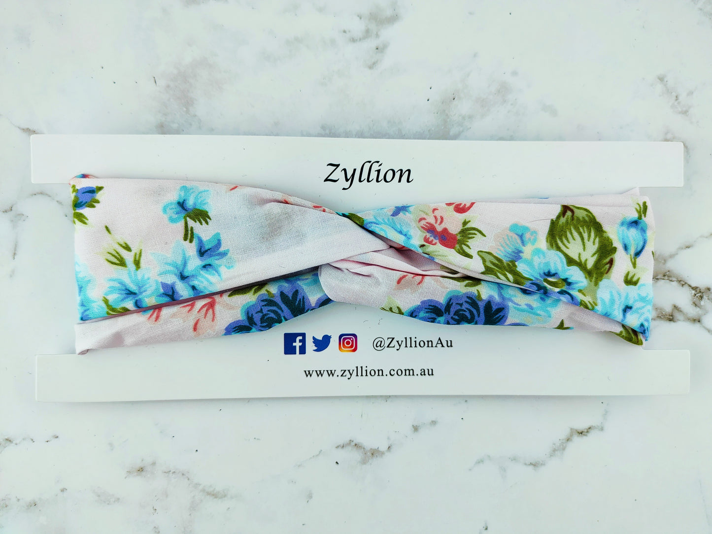 Blue Rose Wired Headband