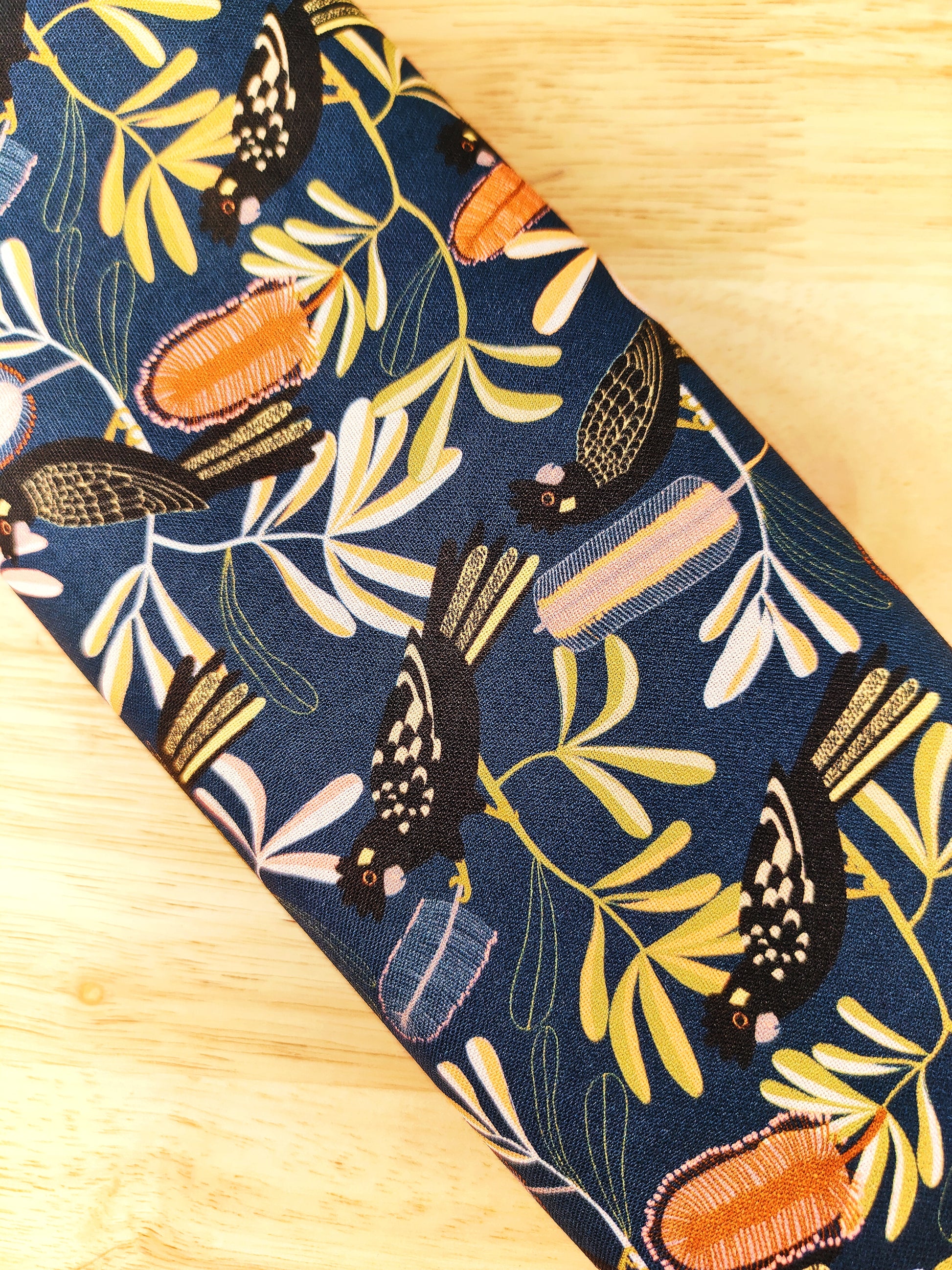 Gold Black Cockatoo Wired Headband