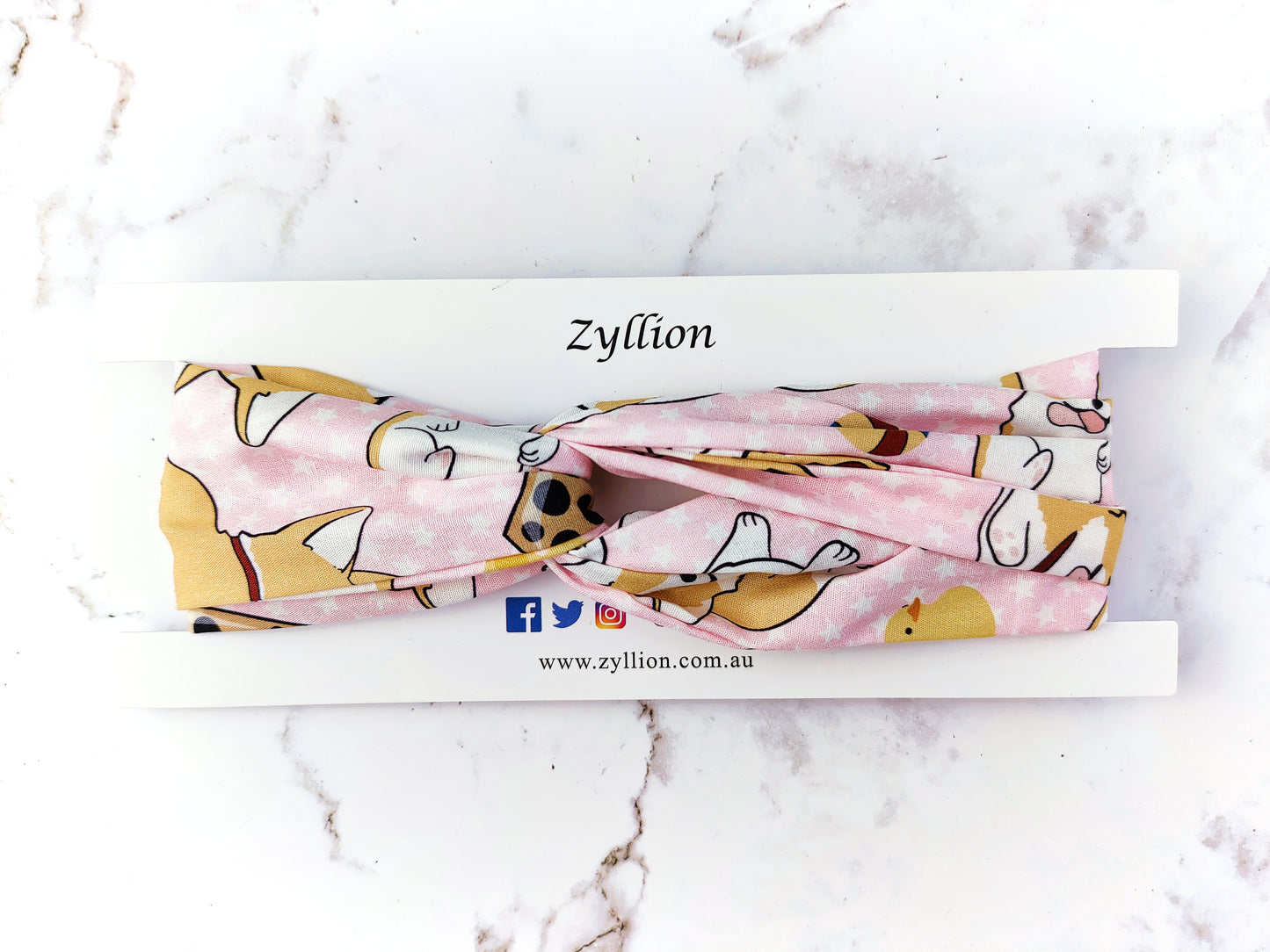 Corgi And Bubble Tea Wired Headband