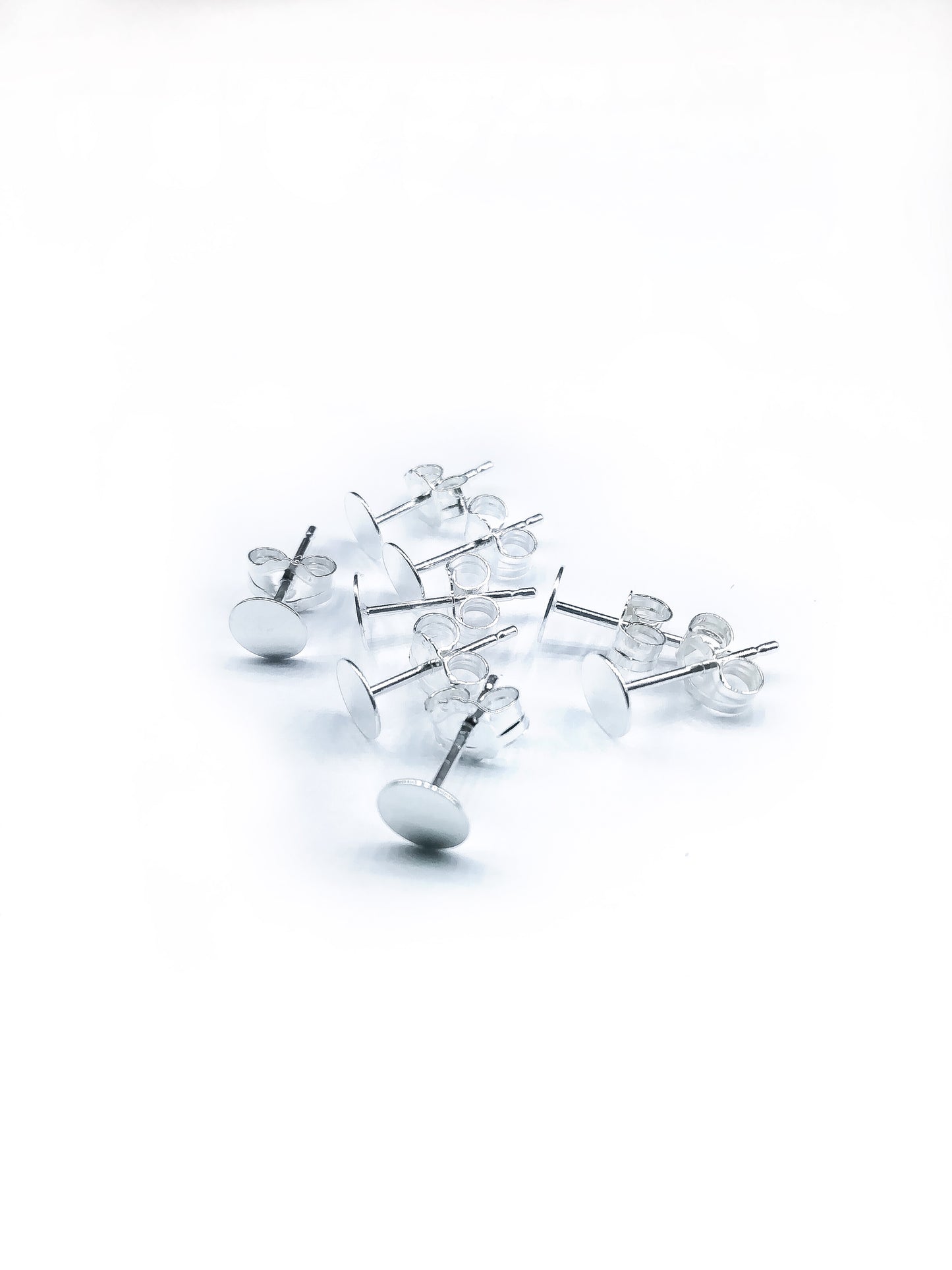 5mm Sterling Silver Earring Posts and Nuts (medium size)