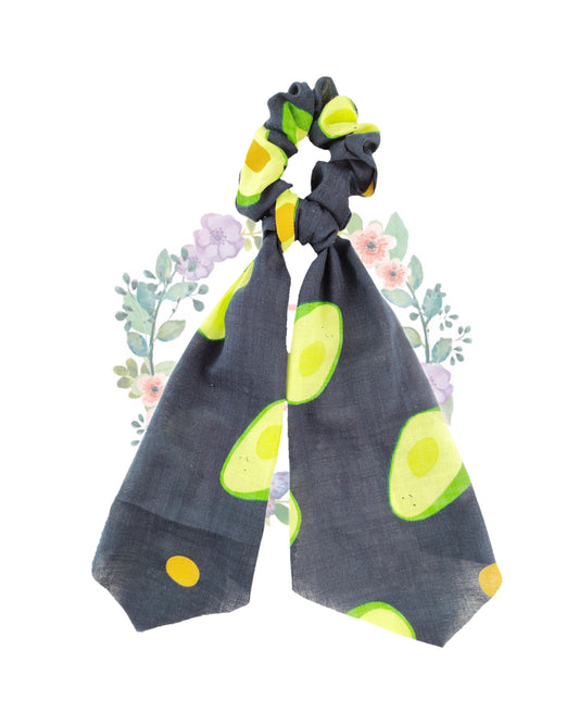 Avocado Blue Hair Scarf Scrunchies