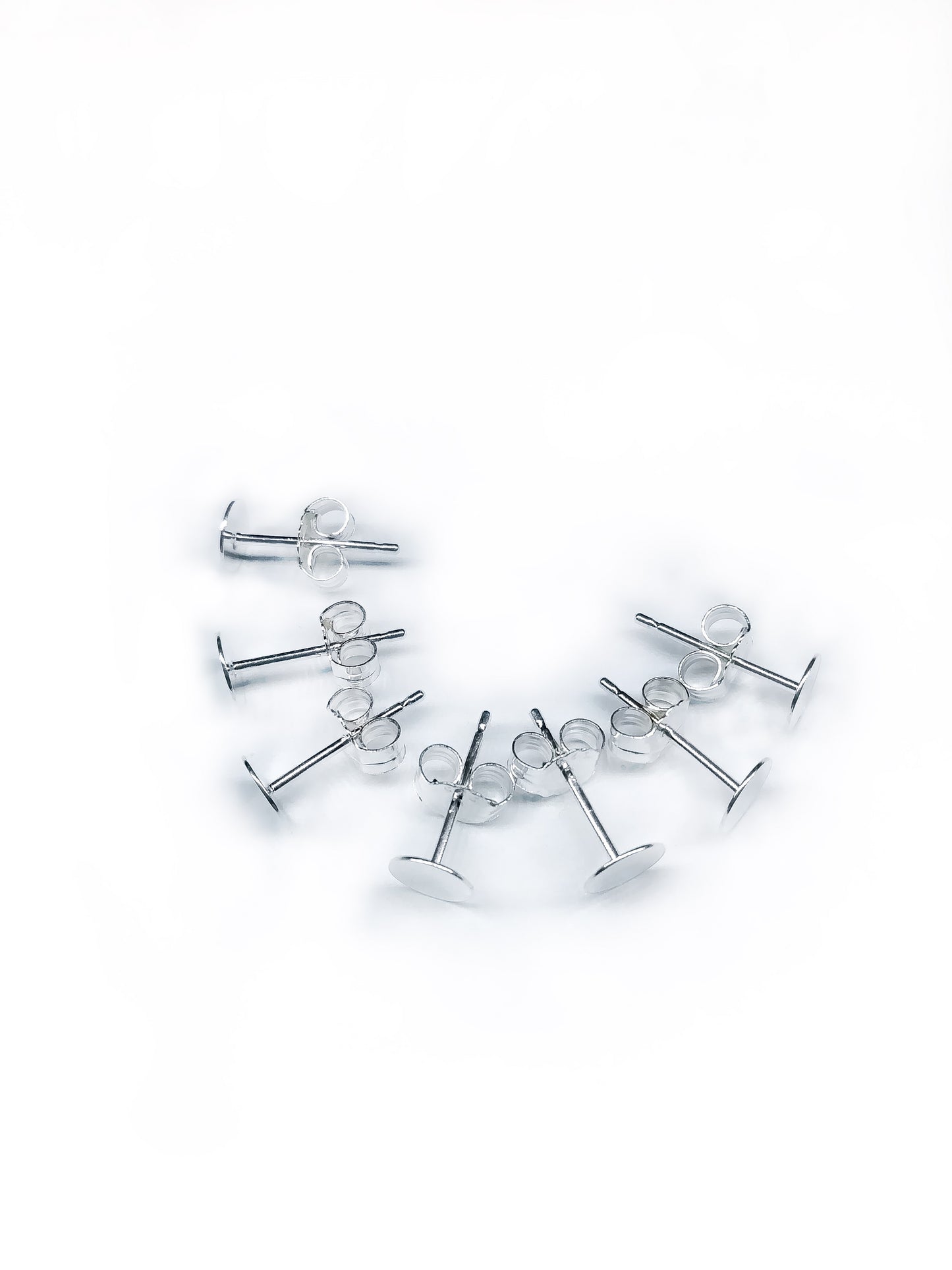 5mm Sterling Silver Earring Posts and Nuts (medium size)