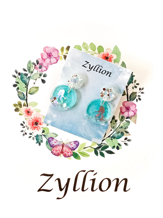 Mermaid Mini Drops Dangle Sterling Silver Earrings