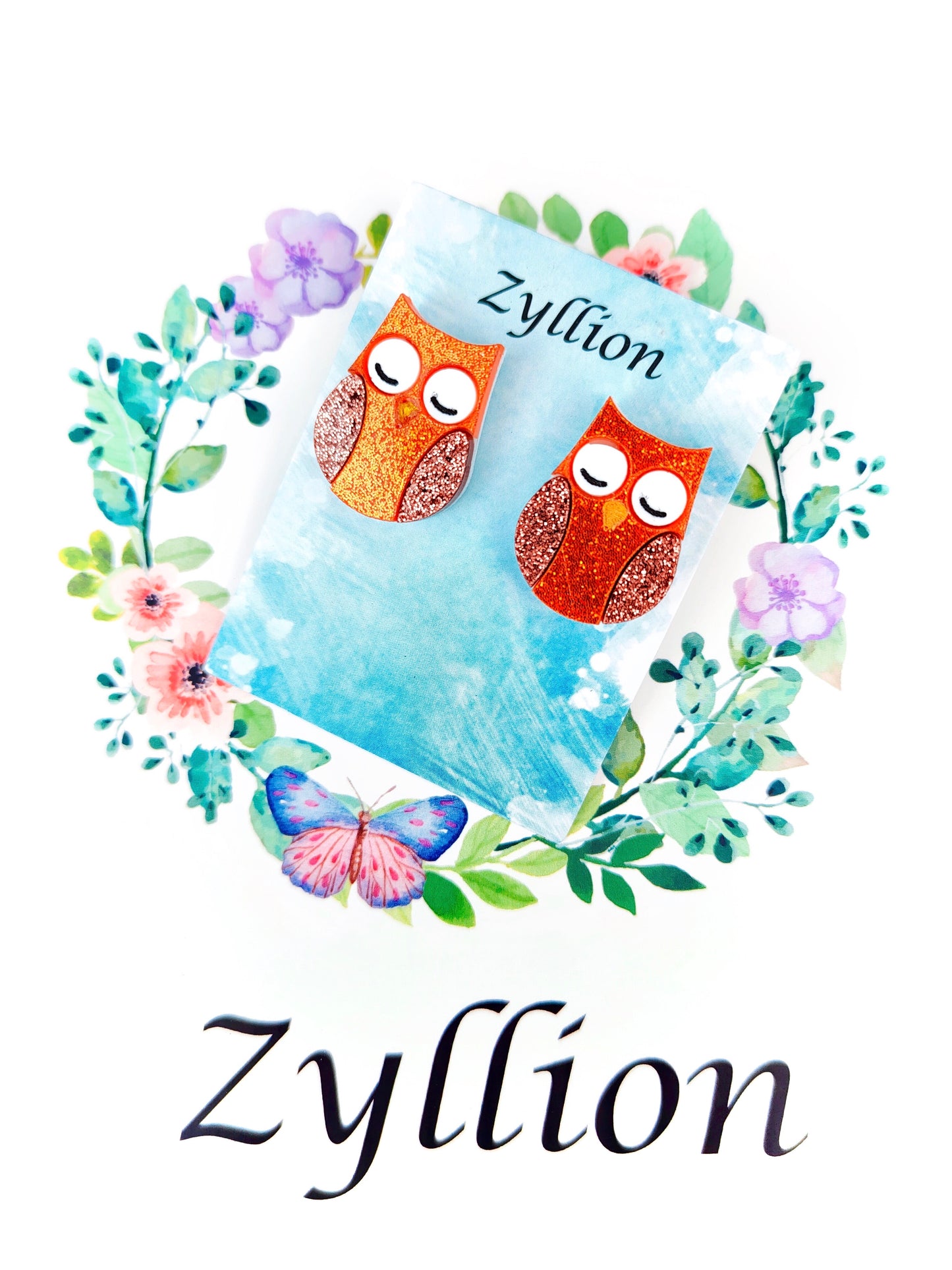 Little Owl Studs Sterling Silver Earrings