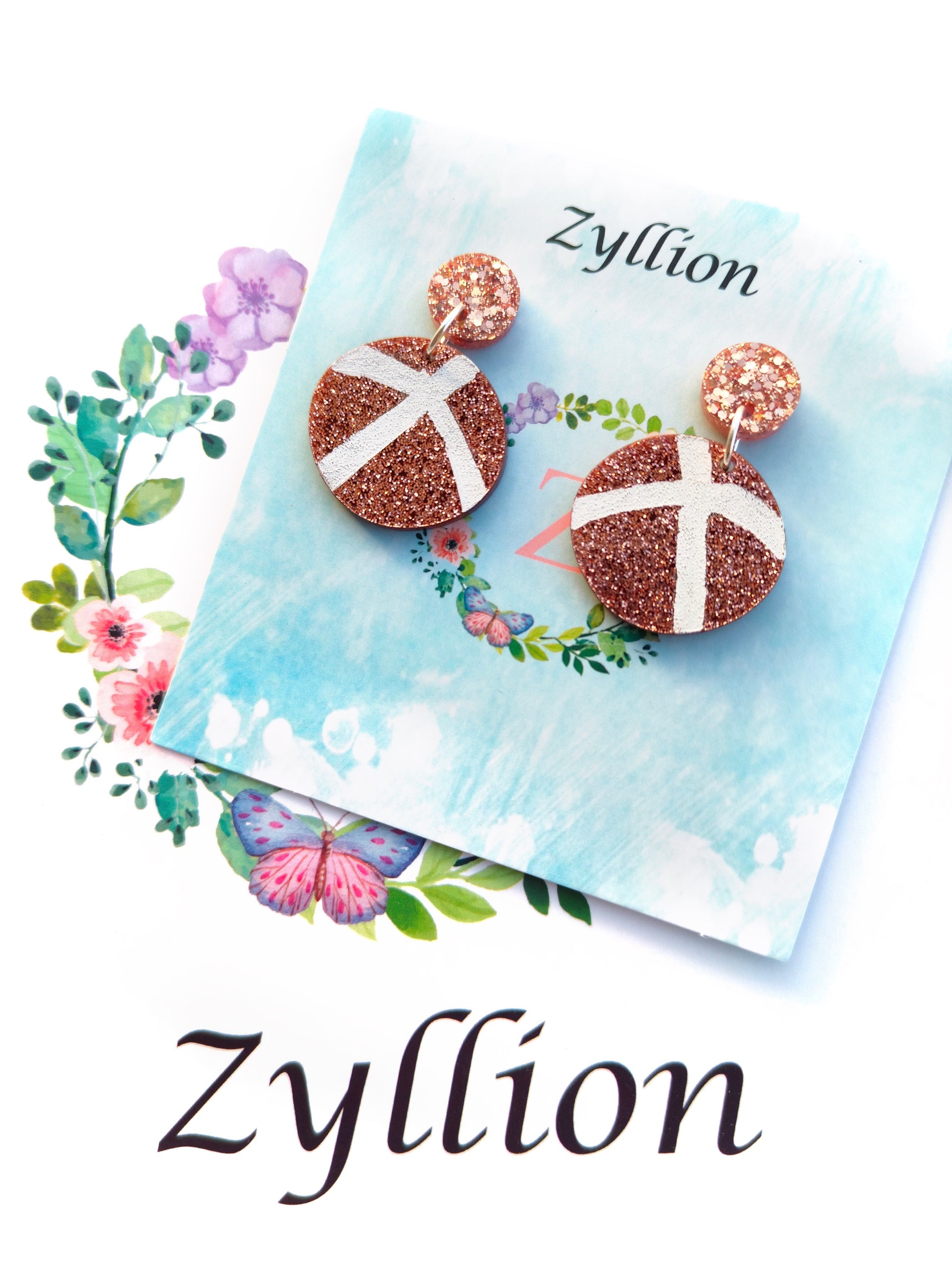Hot Cross Bun Earrings