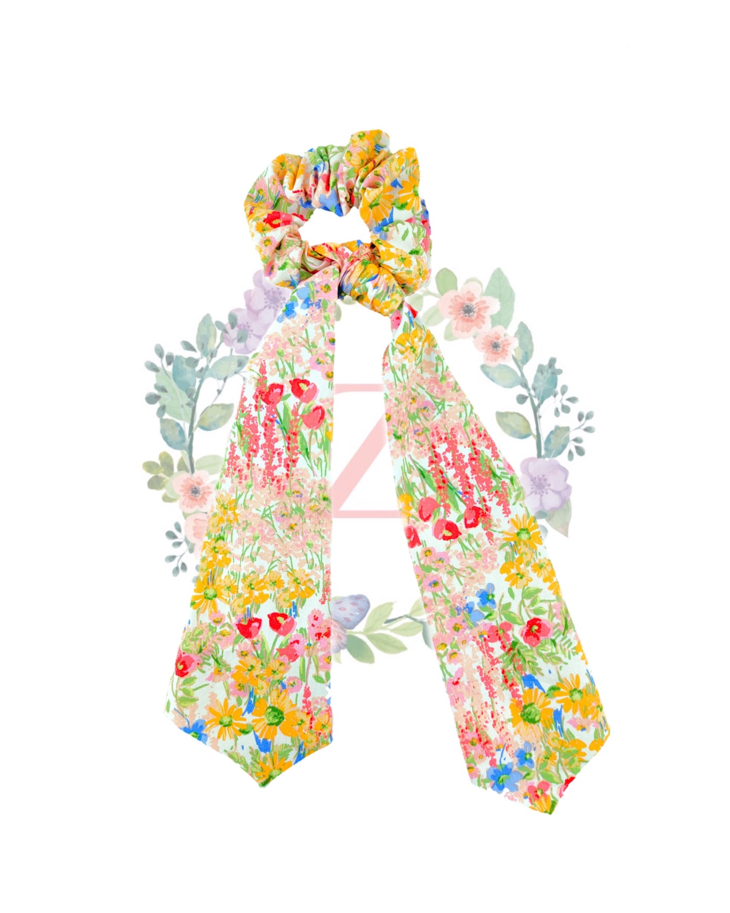 English Garden Hair Scarf Scrunchies