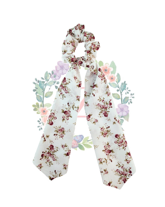 Mini Rose Hair Scarf Scrunchies